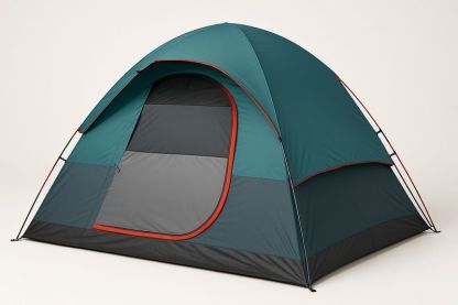 Tenda a cupola in poliestere 300x300x180 cm con pali in fibra di vetro, finestre con zanzariera, picchetti, corde e sacchetto inclusi