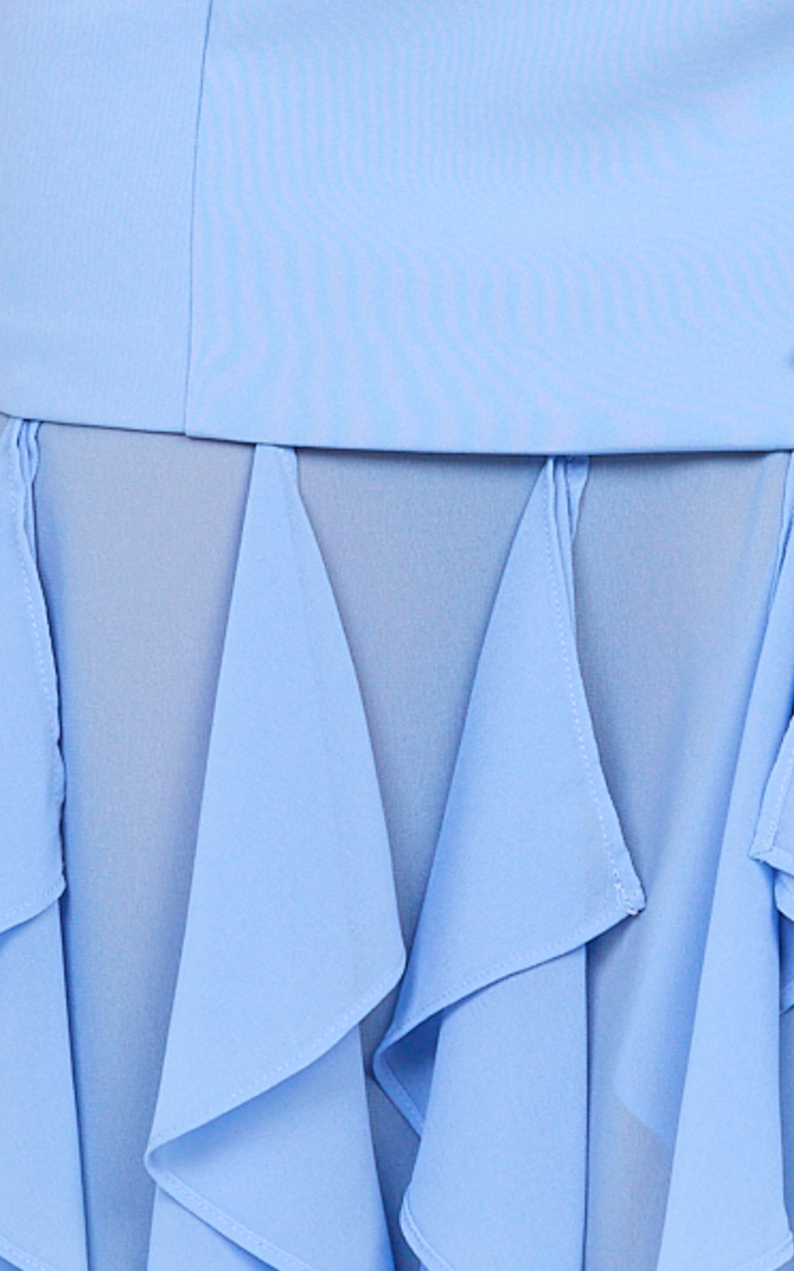 Selani Maxi Dress - Strapless Bodice Ruffle Hem Dress in Sky Blue - View 6