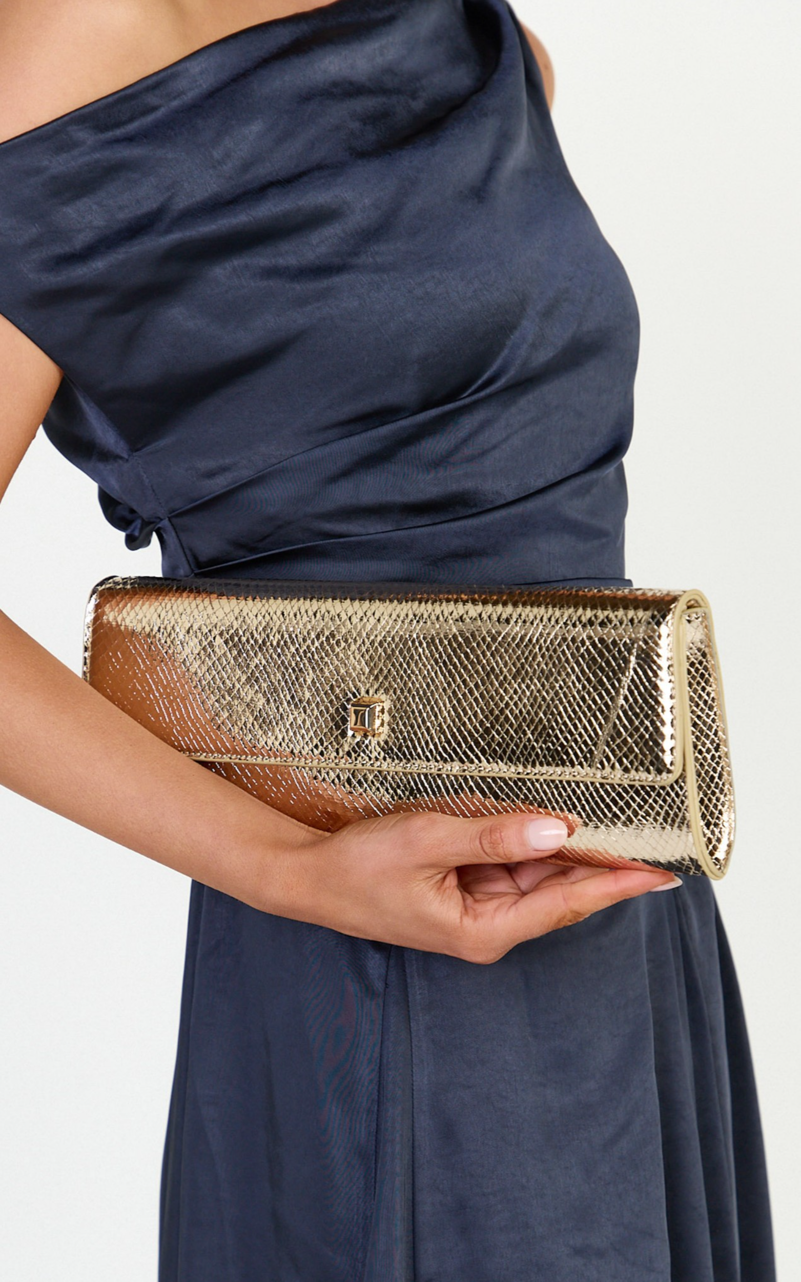 Billini - Maddison Clutch Bag in Gold Scale - View 1