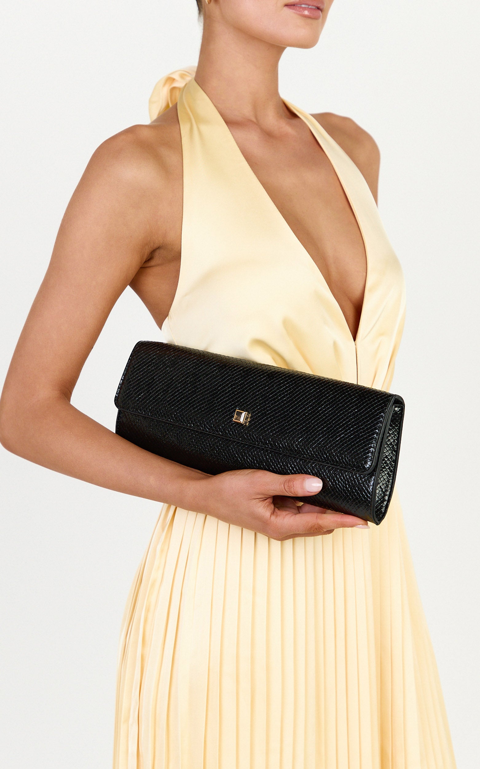 Billini - Maddison Clutch Bag in Black Scale - View 1