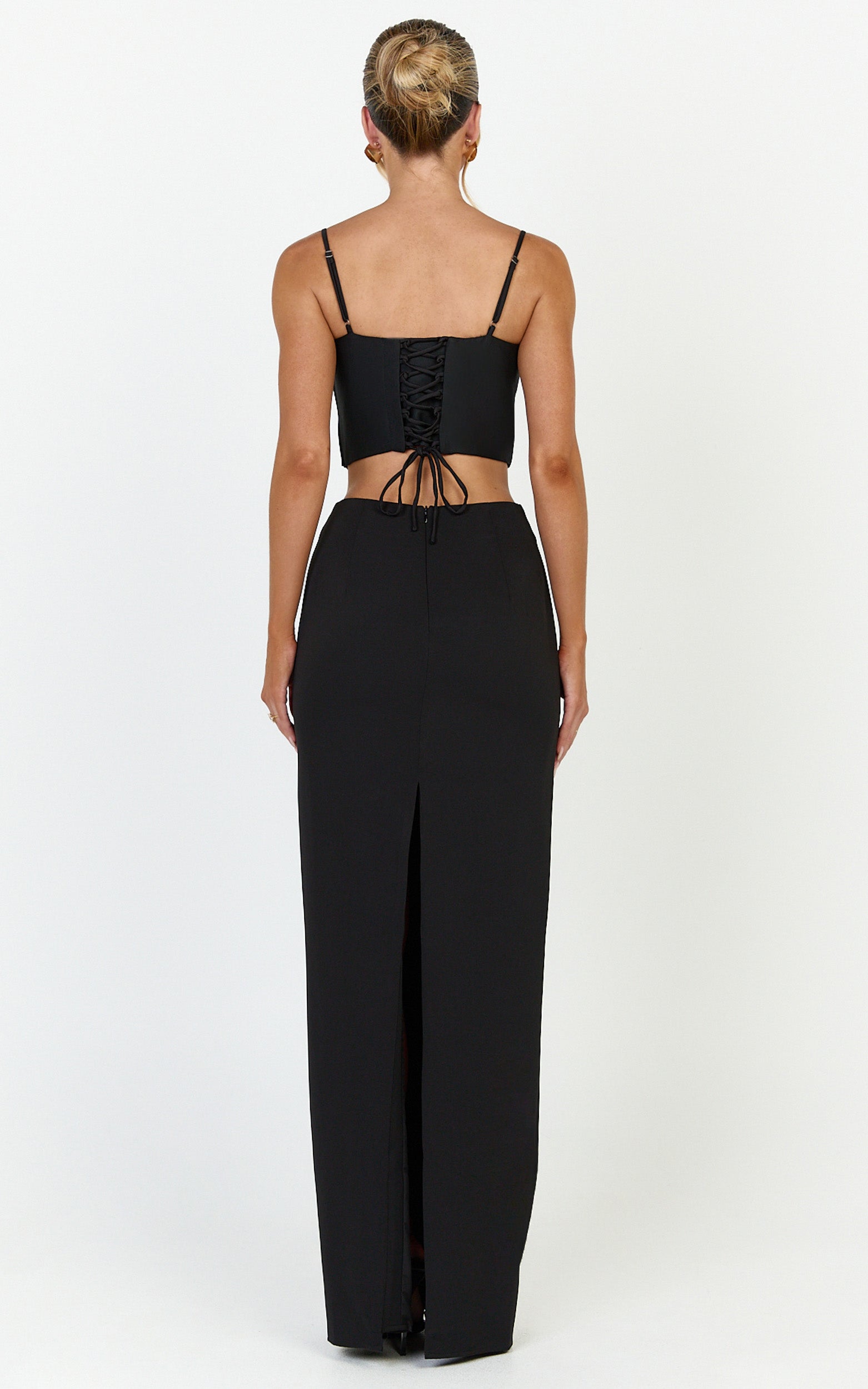 Marais Top - Lace Up Back Corset Top in Black - View 5