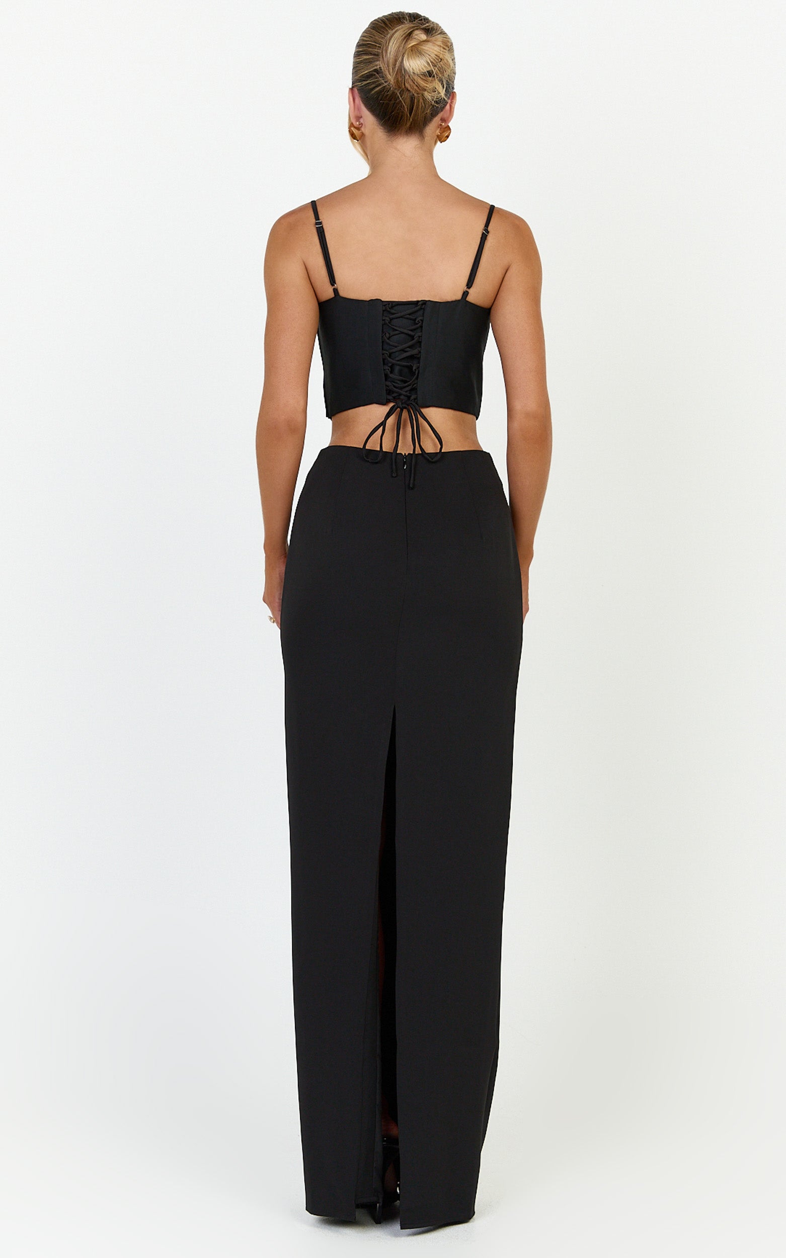 Marais Maxi Skirt - Column Skirt in Black - View 5
