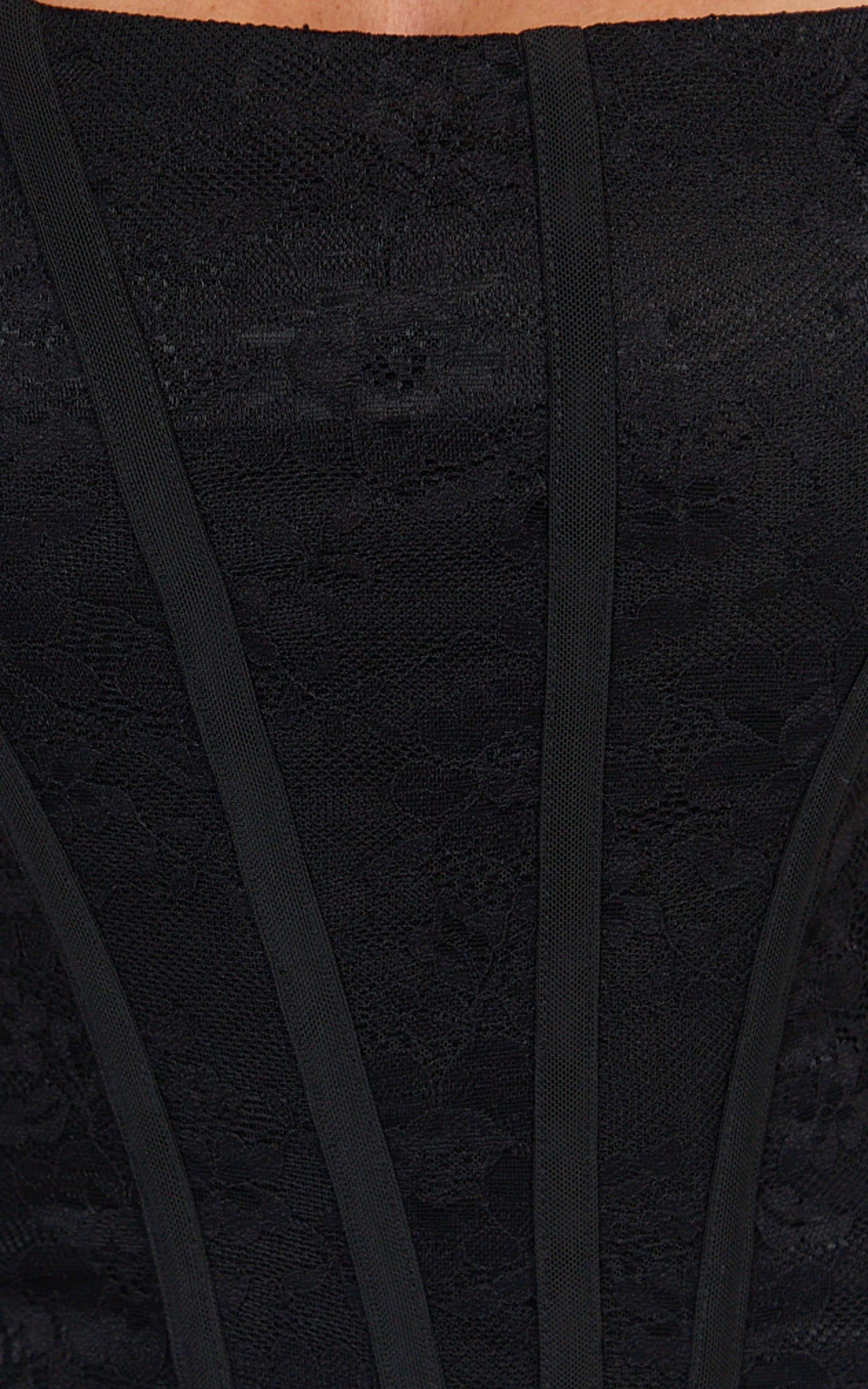Colette Top - Strapless Lace Corset Top in Black - View 6