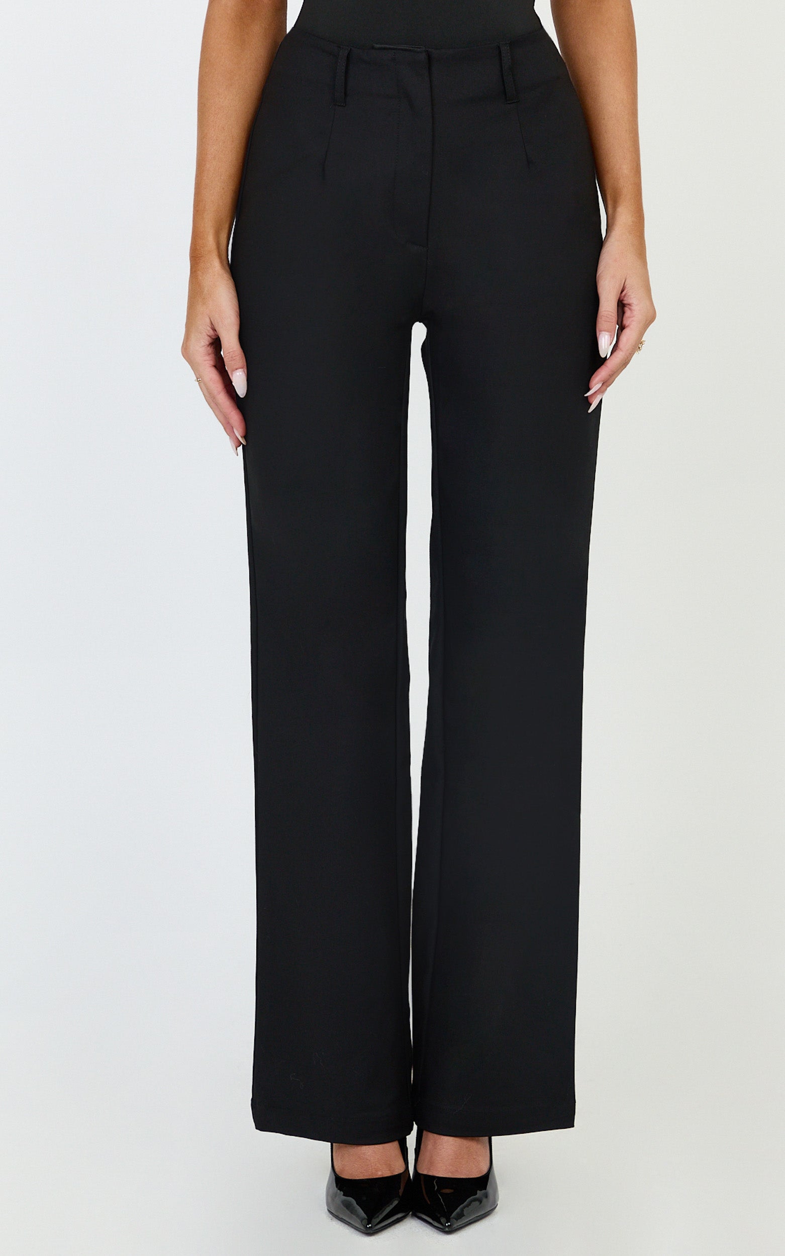 Pietra Pants - Straight Leg Pants in Black - View 2