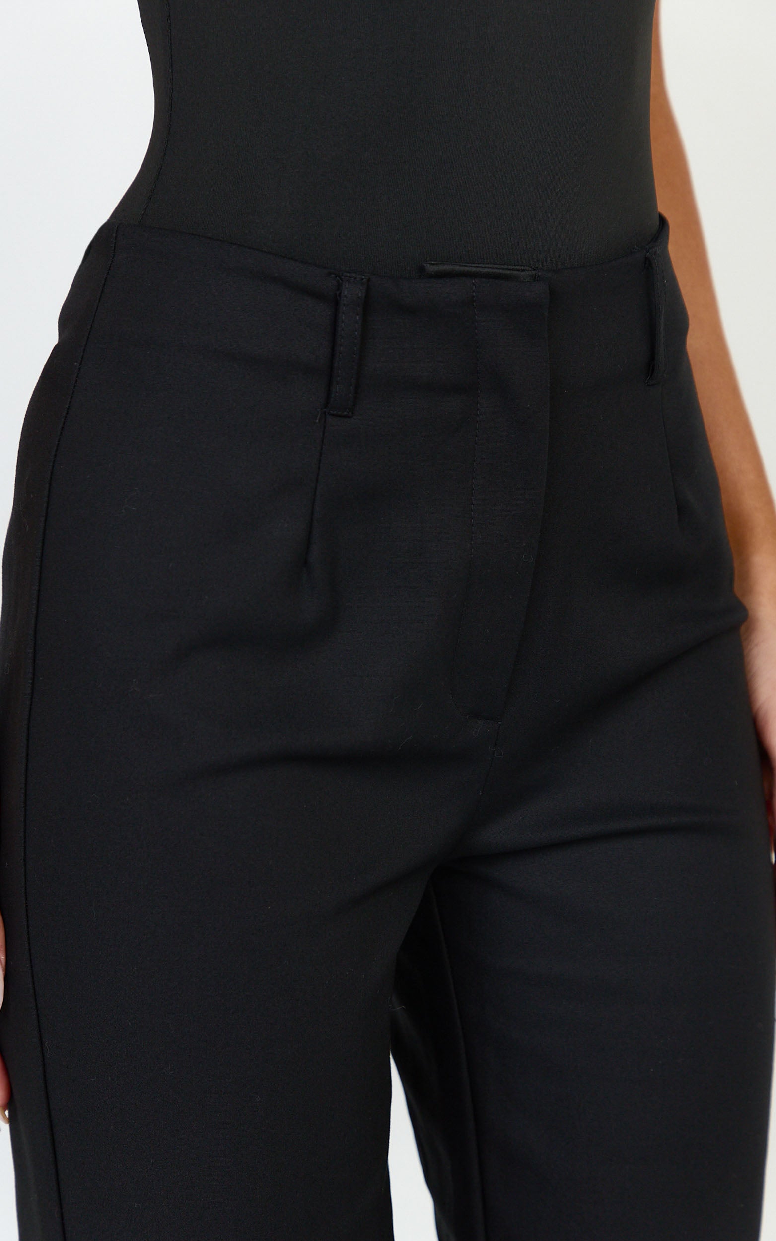 Pietra Pants - Straight Leg Pants in Black - View 6