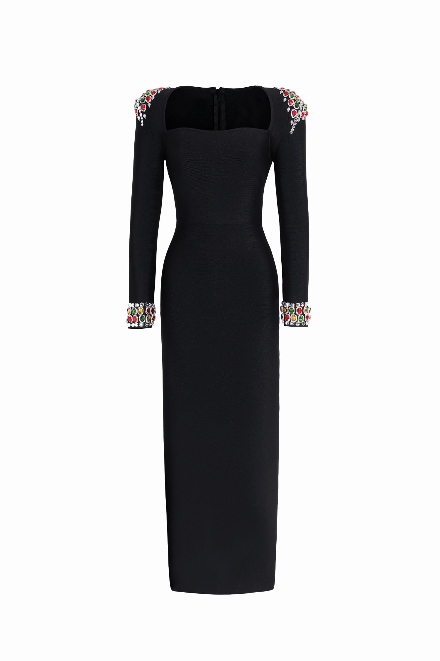 Niaca Rhinestones Bandage Midi Dress