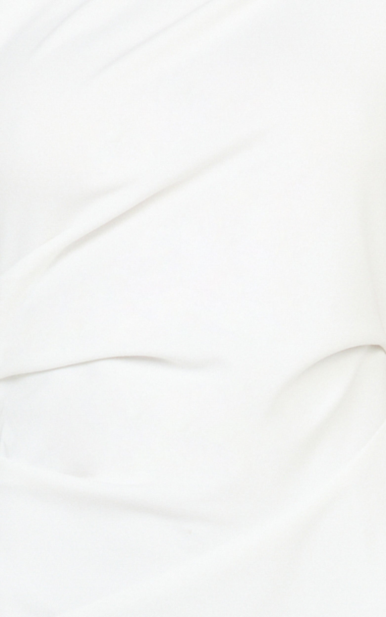 Visenta Midi Dress - Asymmetrical Sleeve Dress in White - View 6