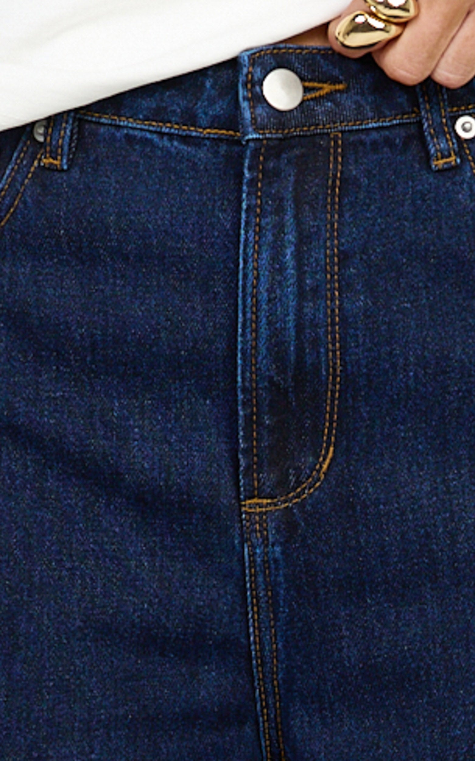 Cole Jeans - High Waist Relaxed Wide Leg Recycled Denim Jeans in Dark Blue - View 6