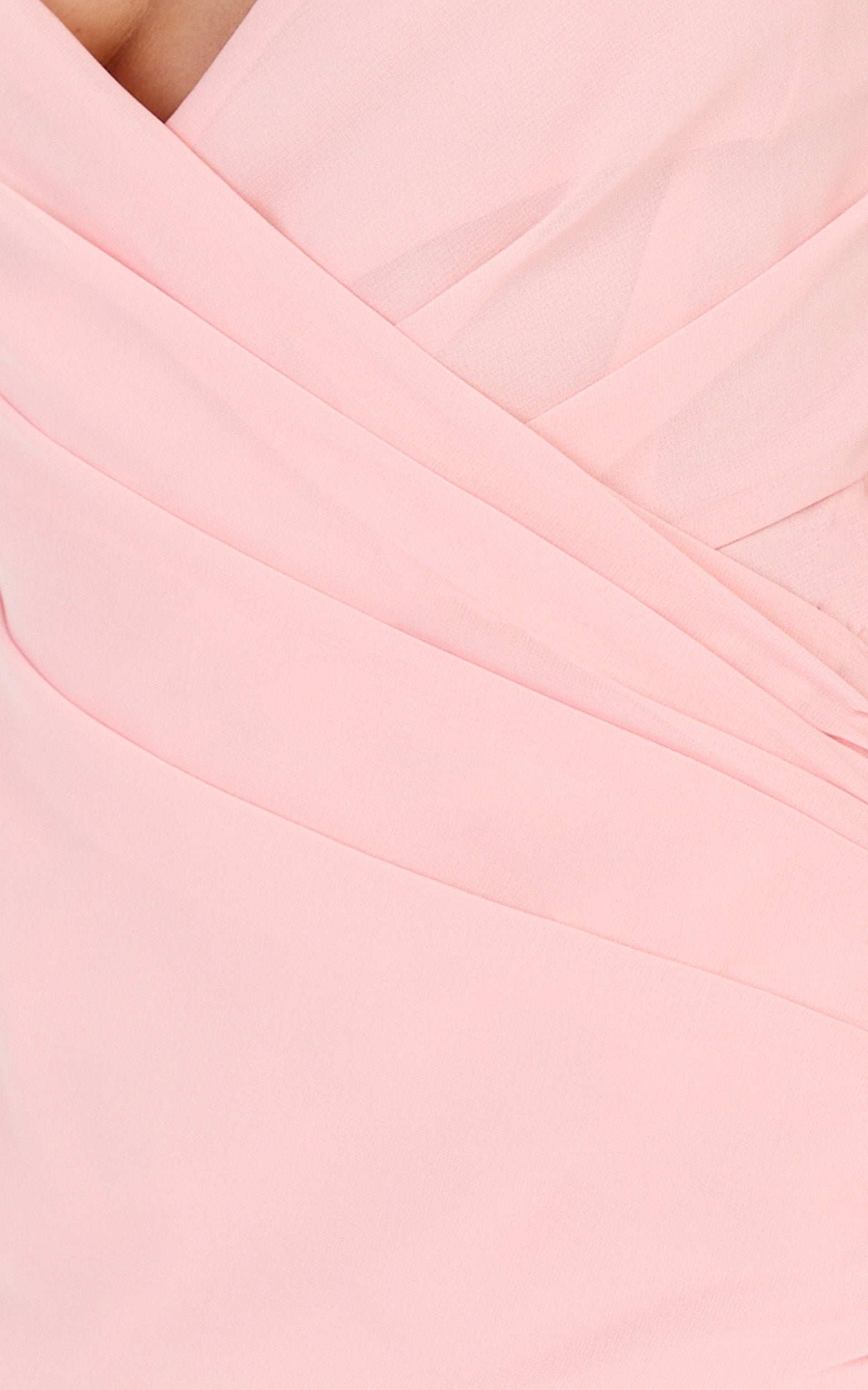 Hillary Maxi Dress - Draped V Neck Low Back Dress in Rose - View 6