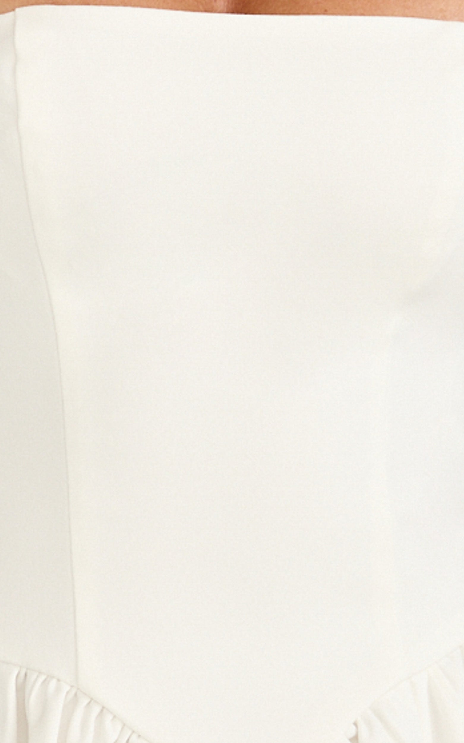 Helda Midi Dress - Halter Tie Neck Corset Panel Dress in Off White - View 10