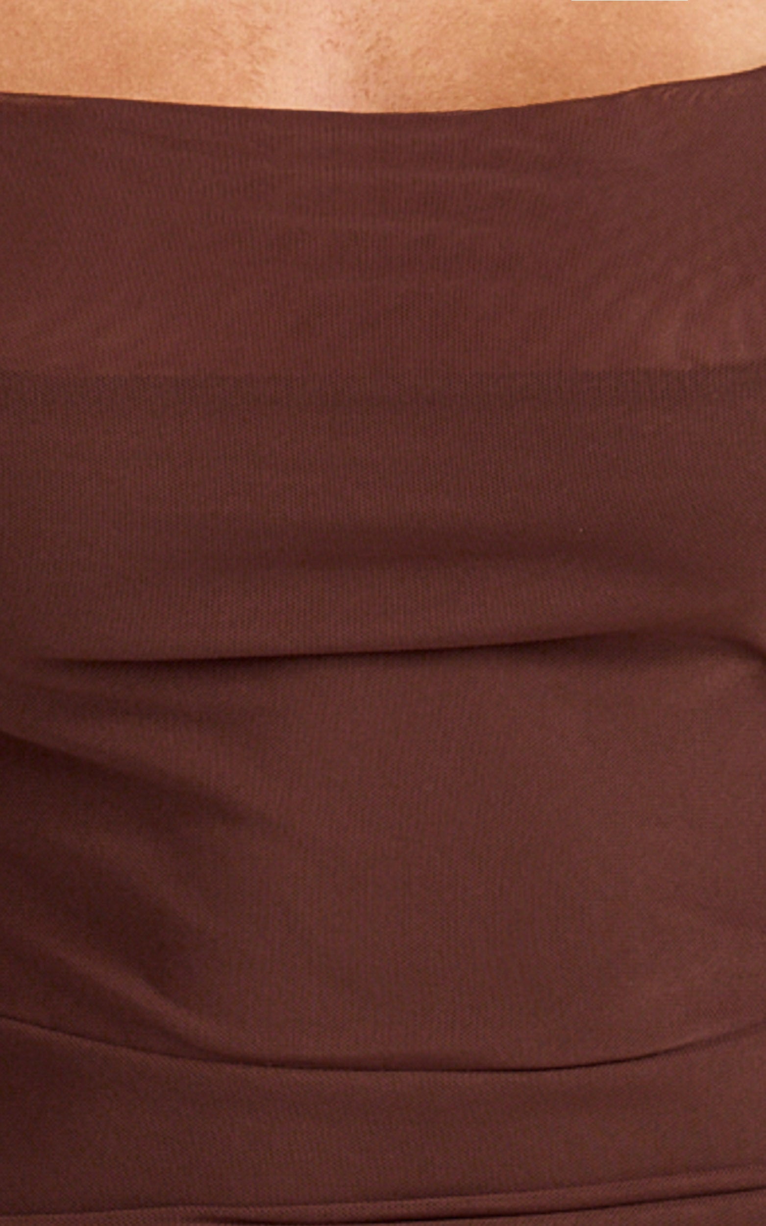 Rosha Mini Dress - Ruffle Strap Dress in Chocolate - View 6