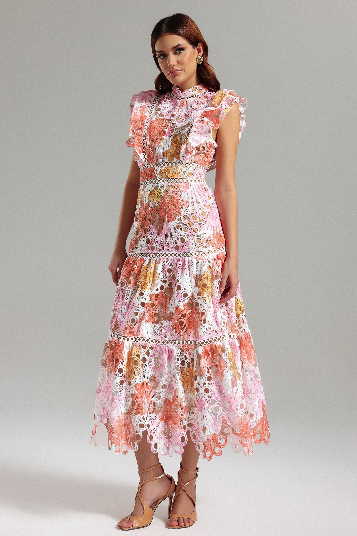 Ksenia Sleeveless Lace Midi Dress