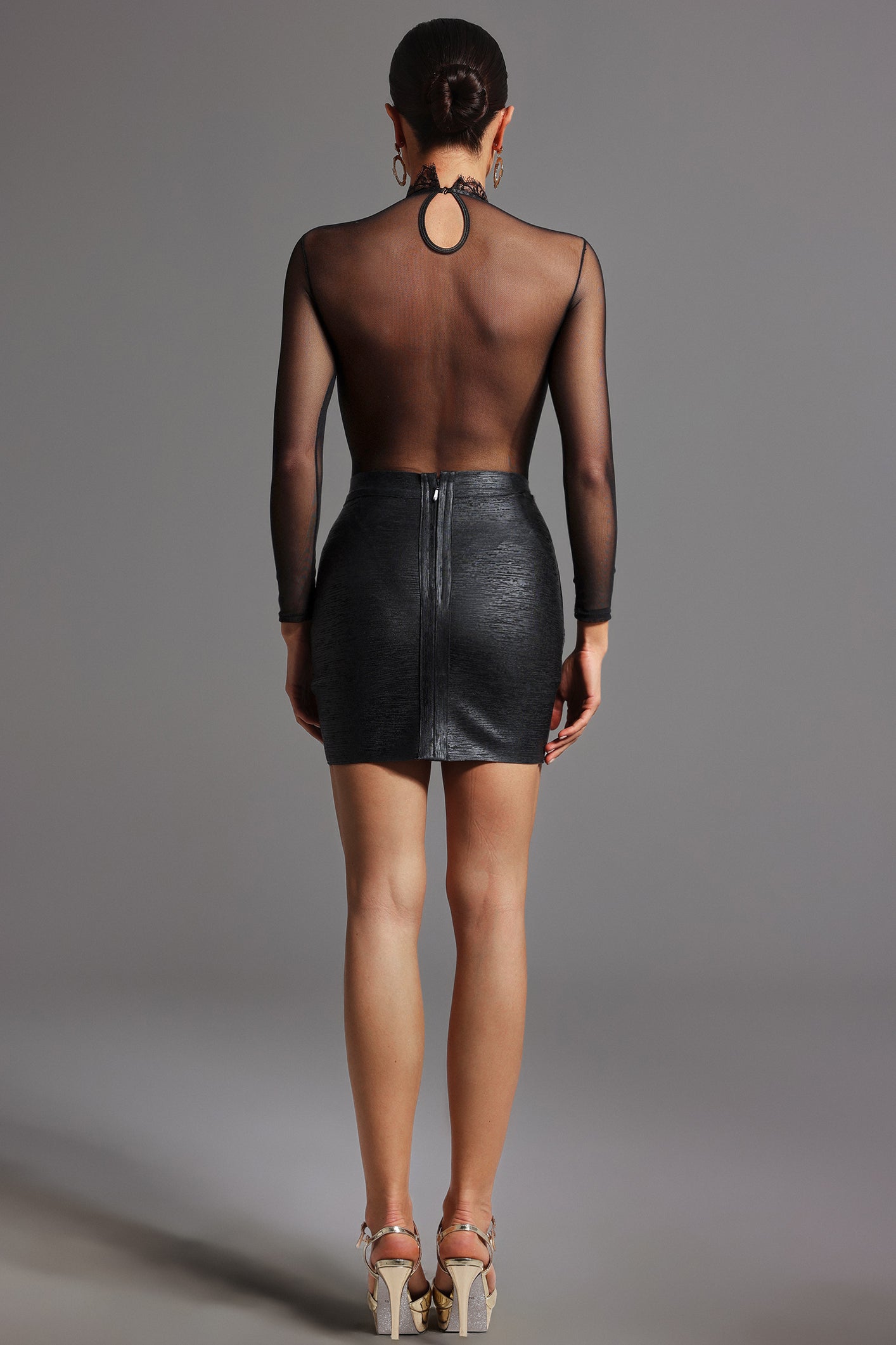 Hatsie Lace Long Sleeve Jumpsuit