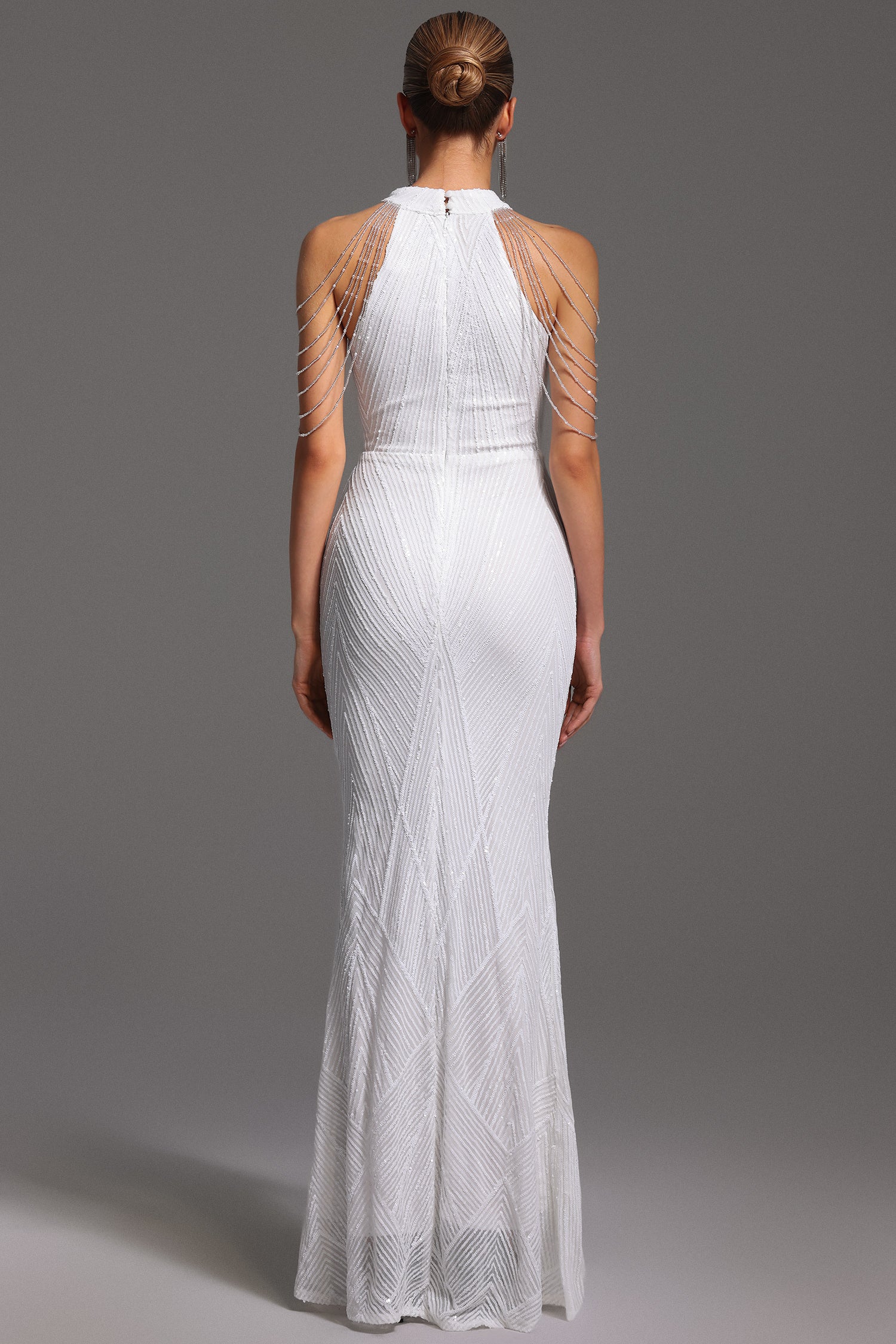 Bali Sequin Maxi Dress - White