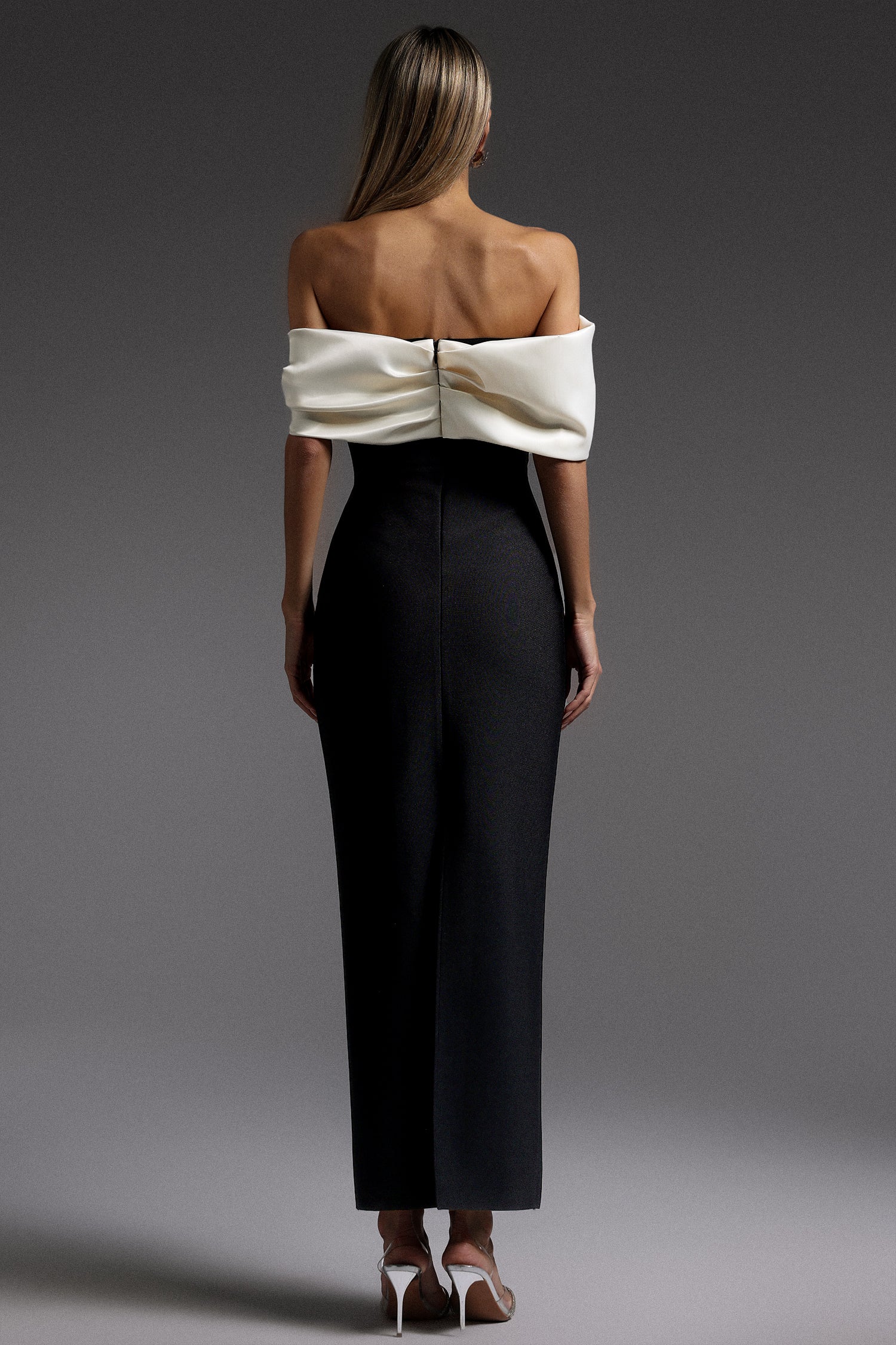 Lala Off-The-Shoulder Fold Bandage Maxi Dress