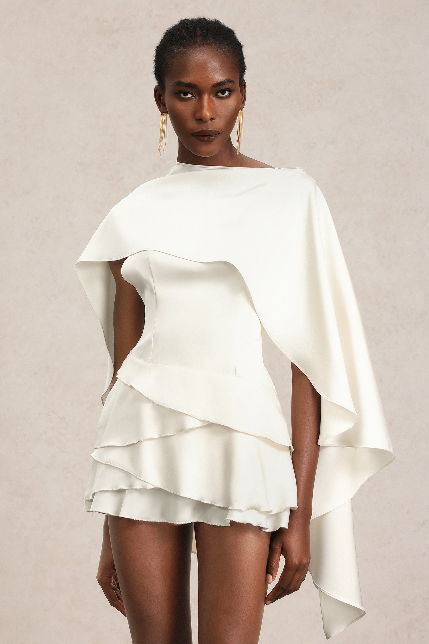 Susan Backless Sleeveless Layered Mini Dress