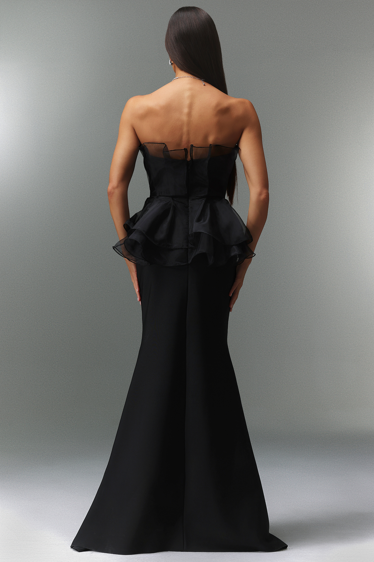Oria Sleeveless Fishtail Bandage Maxi Dress