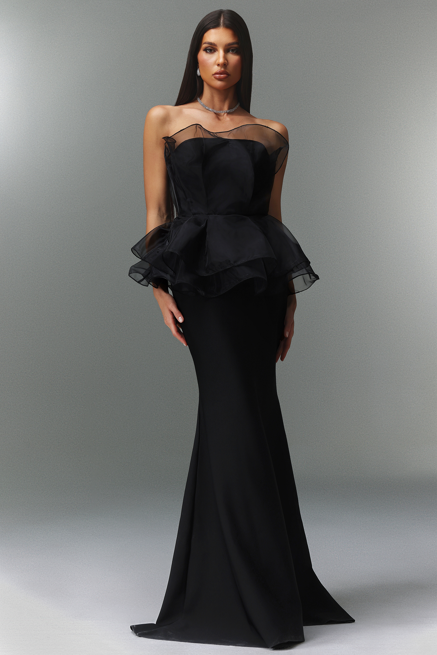 Oria Sleeveless Fishtail Bandage Maxi Dress