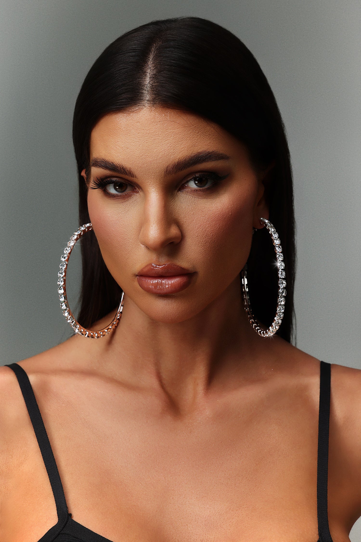 Sharina Diamond Circle Maxi Earrings