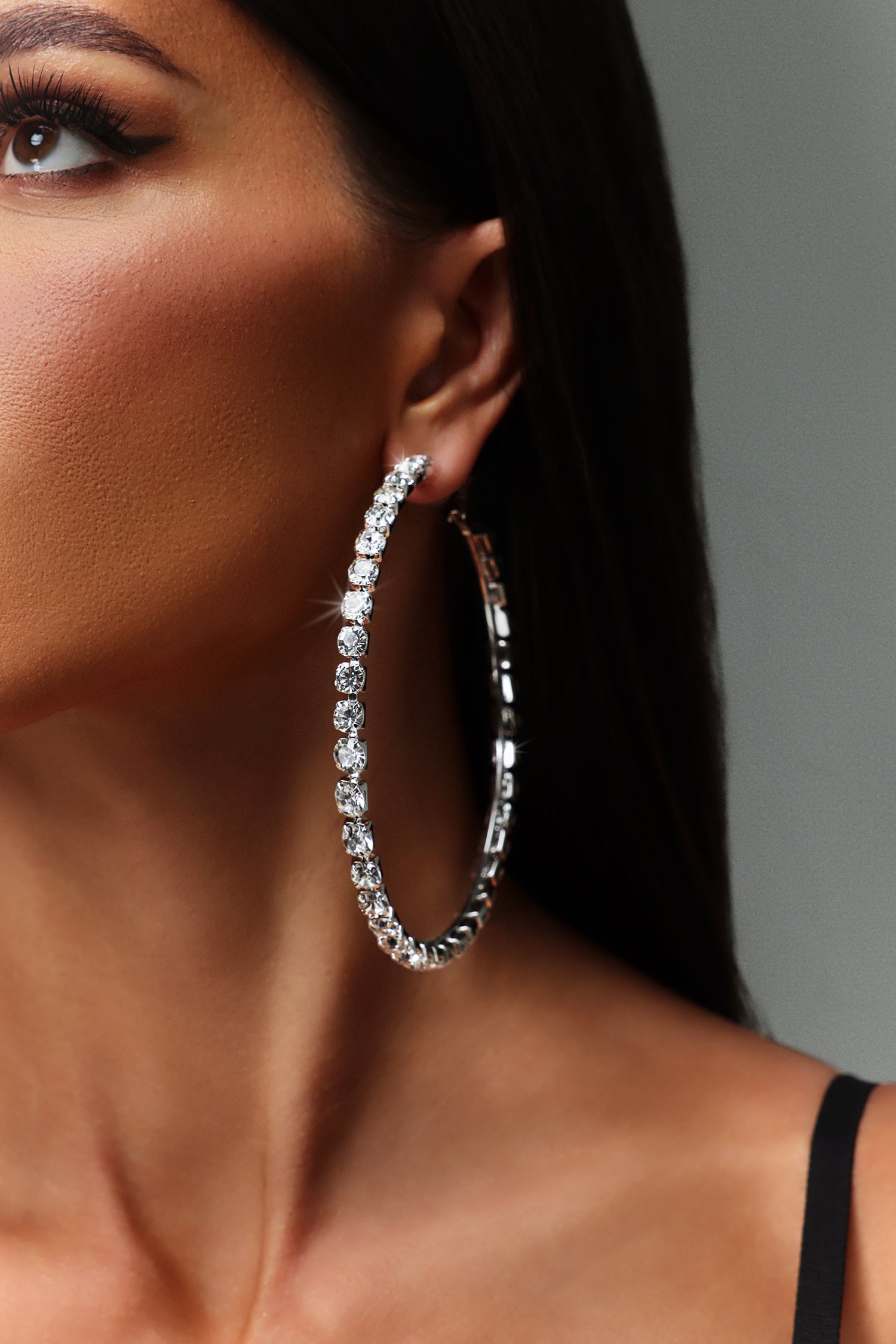 Sharina Diamond Circle Maxi Earrings