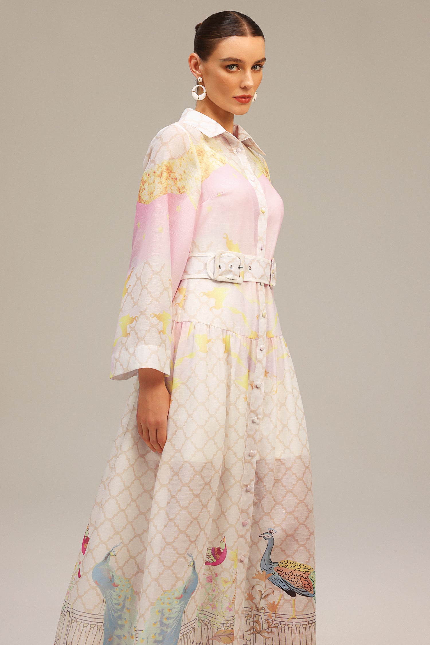 Heloise Long Sleeves  Floral Printed Maxi Dress