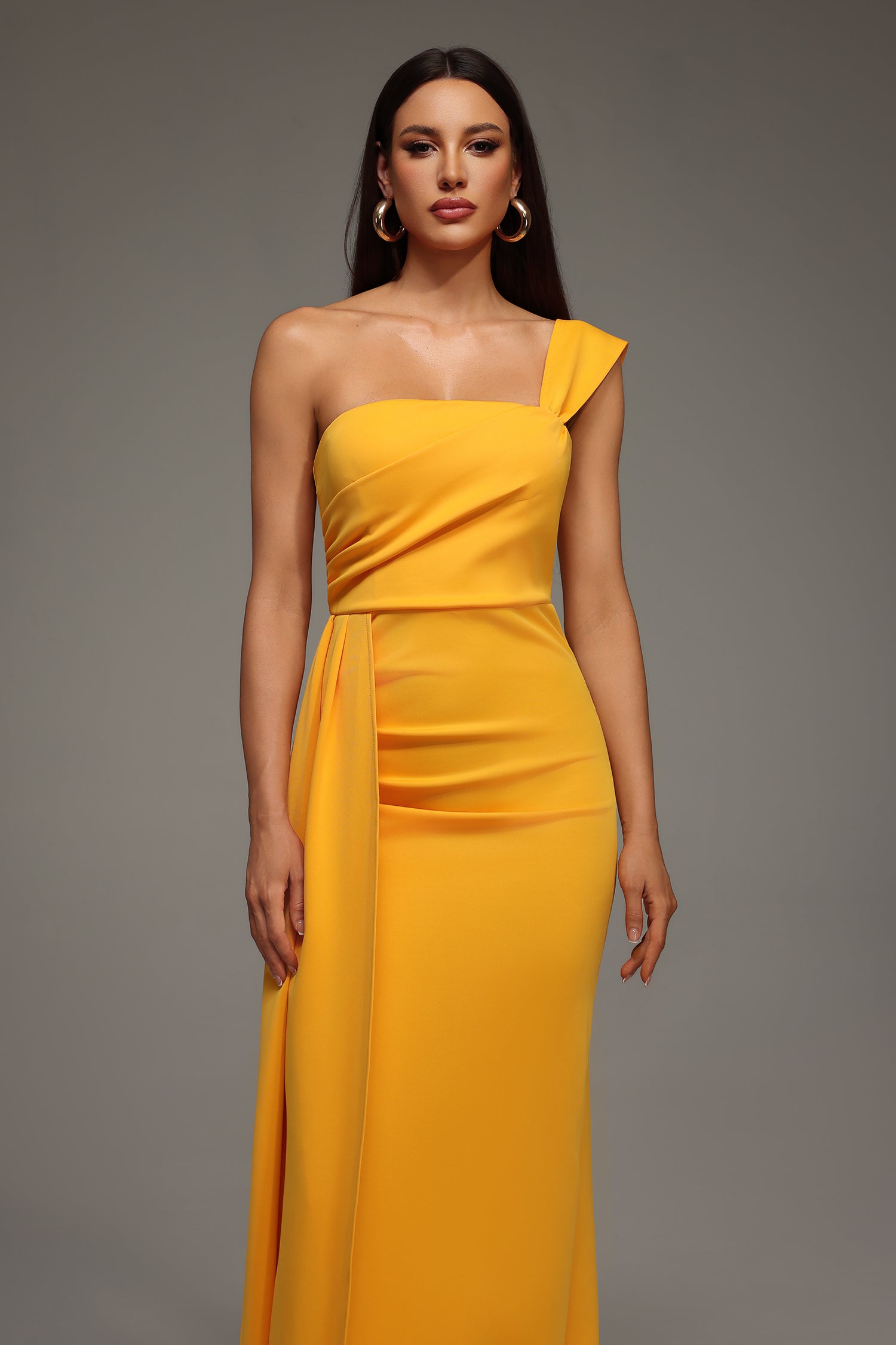 Olapa One Shoulder Slit Maxi Dress