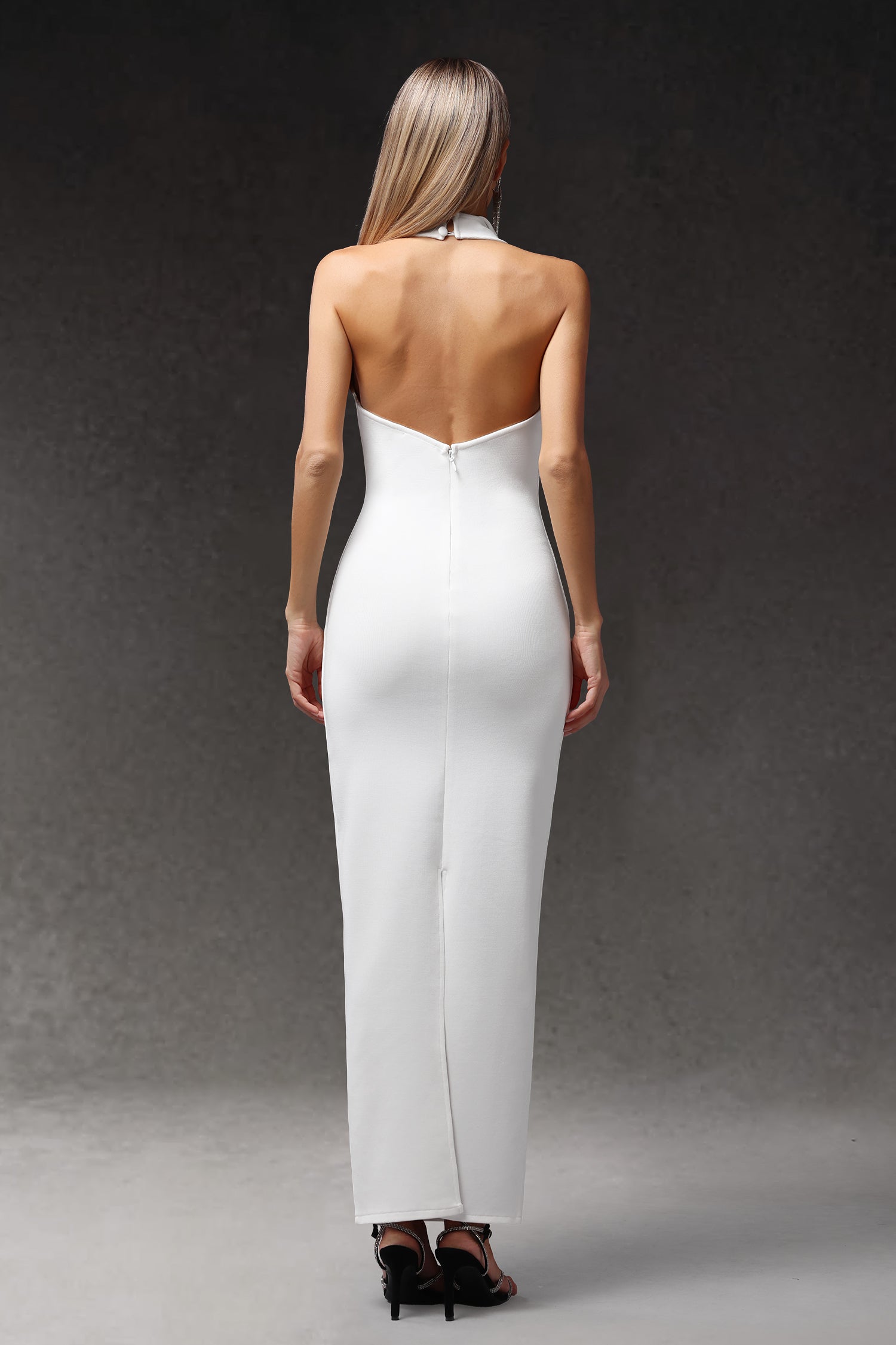 Leah Sleevess V-Neck Bandage Maxi Dress