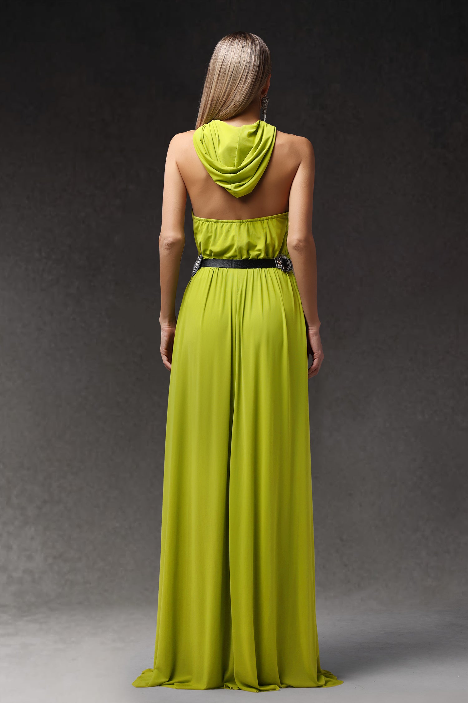 Naleza Sleeveless Flowers Slit Maxi Dress