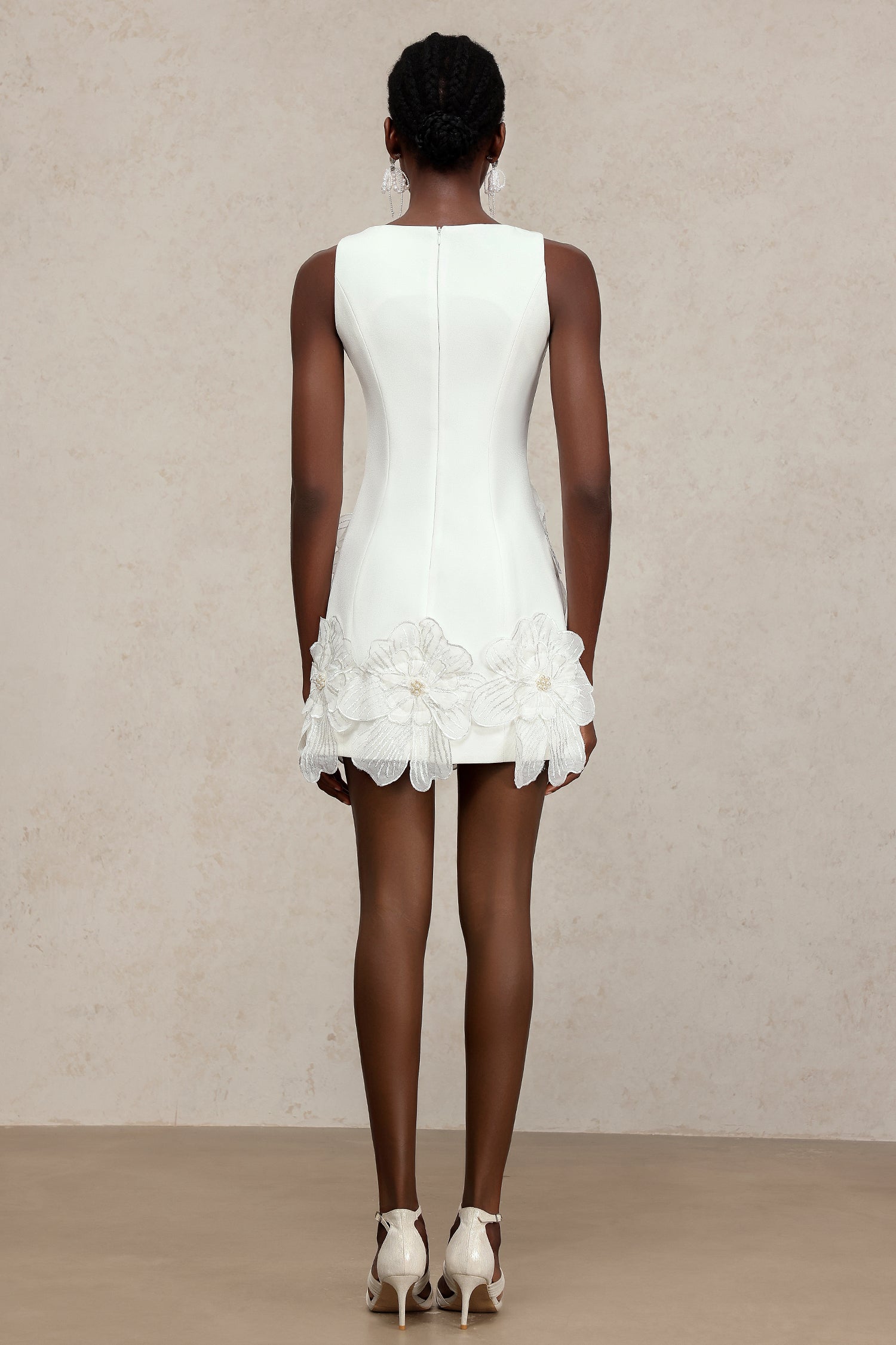 Lelia Sleeveless Flowers Mini Dress