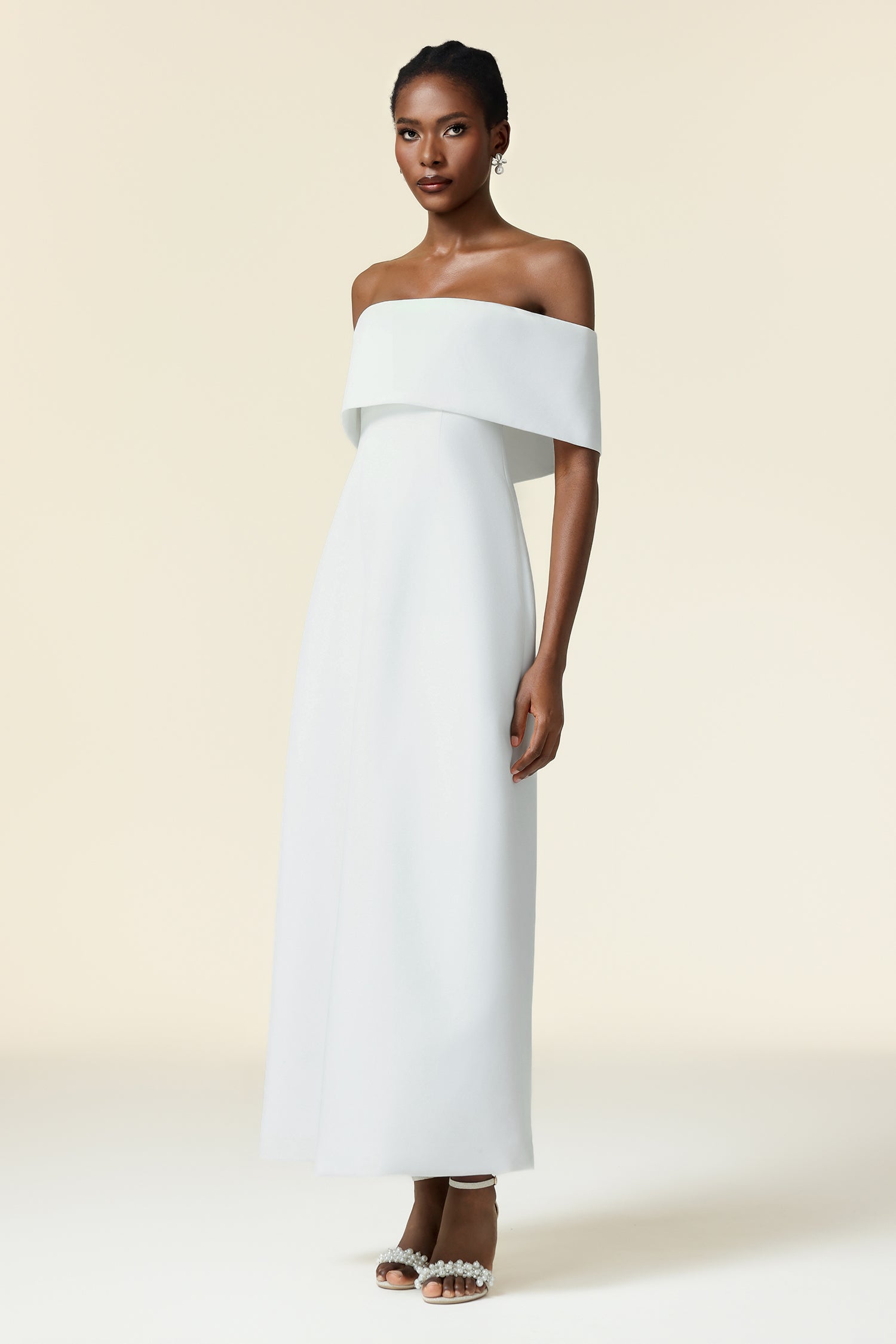 Eurin Off-The-Shoulder Sleeveless Asymmetric Maxi Dress