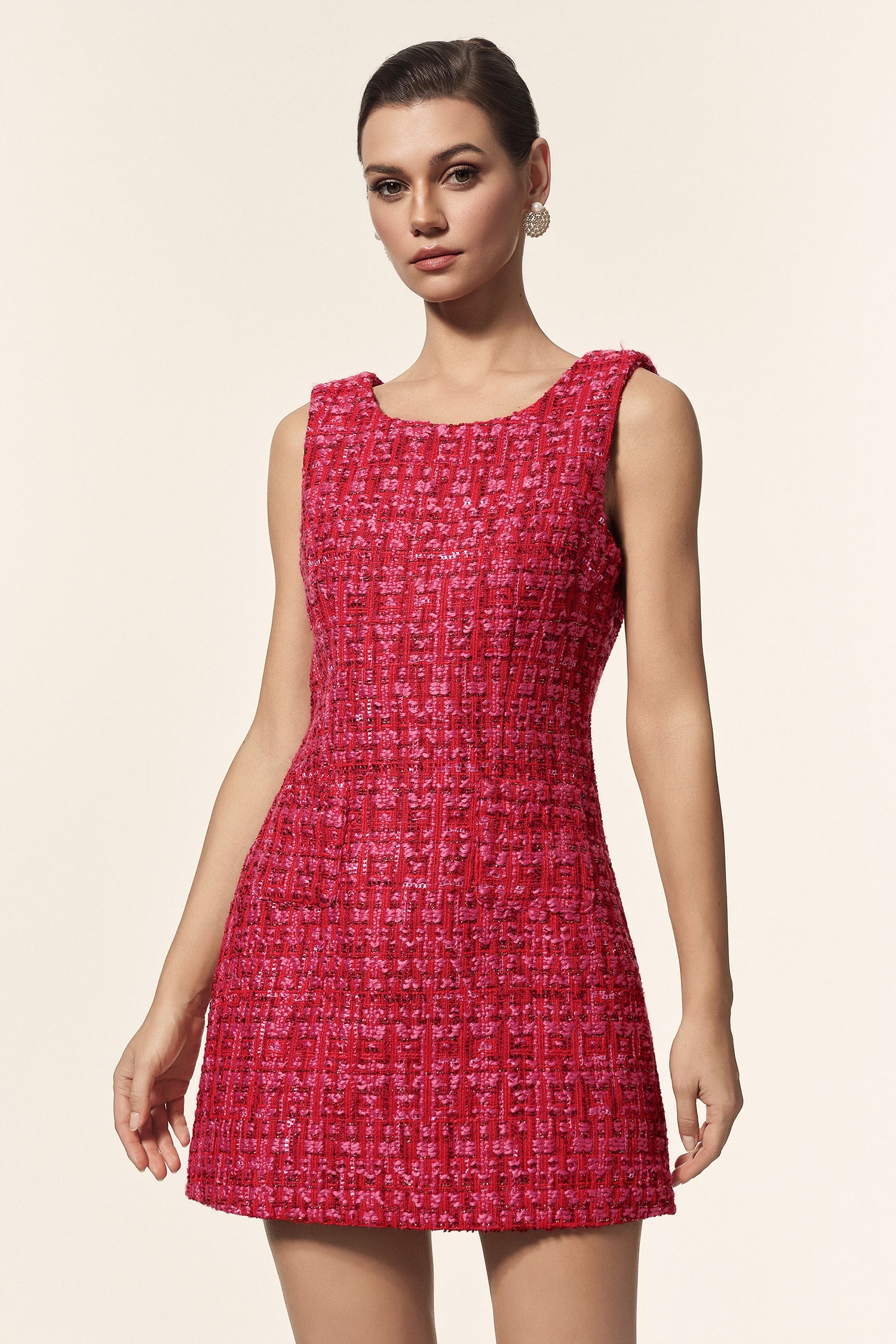 Lalila Round Neck Sleeveless Mini Dress