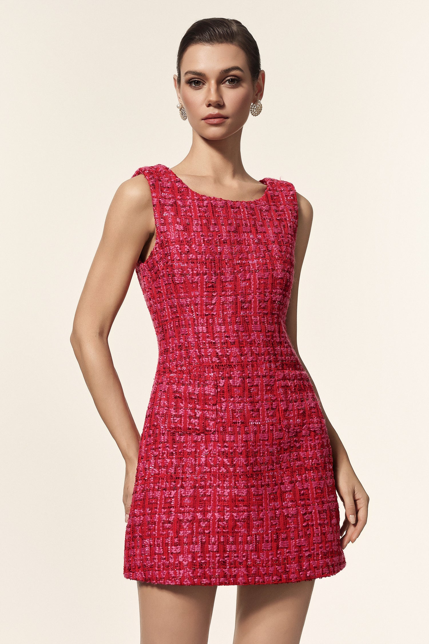 Lalila Round Neck Sleeveless Mini Dress