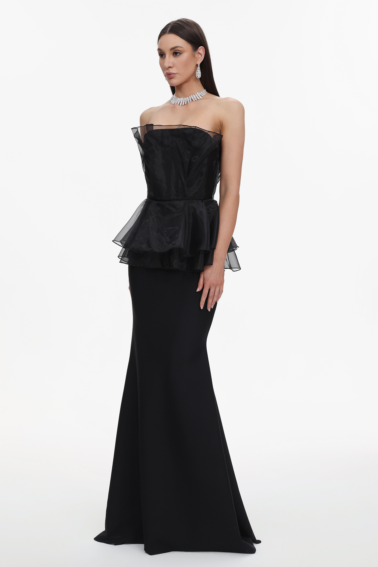 Oria Sleeveless Fishtail Bandage Maxi Dress