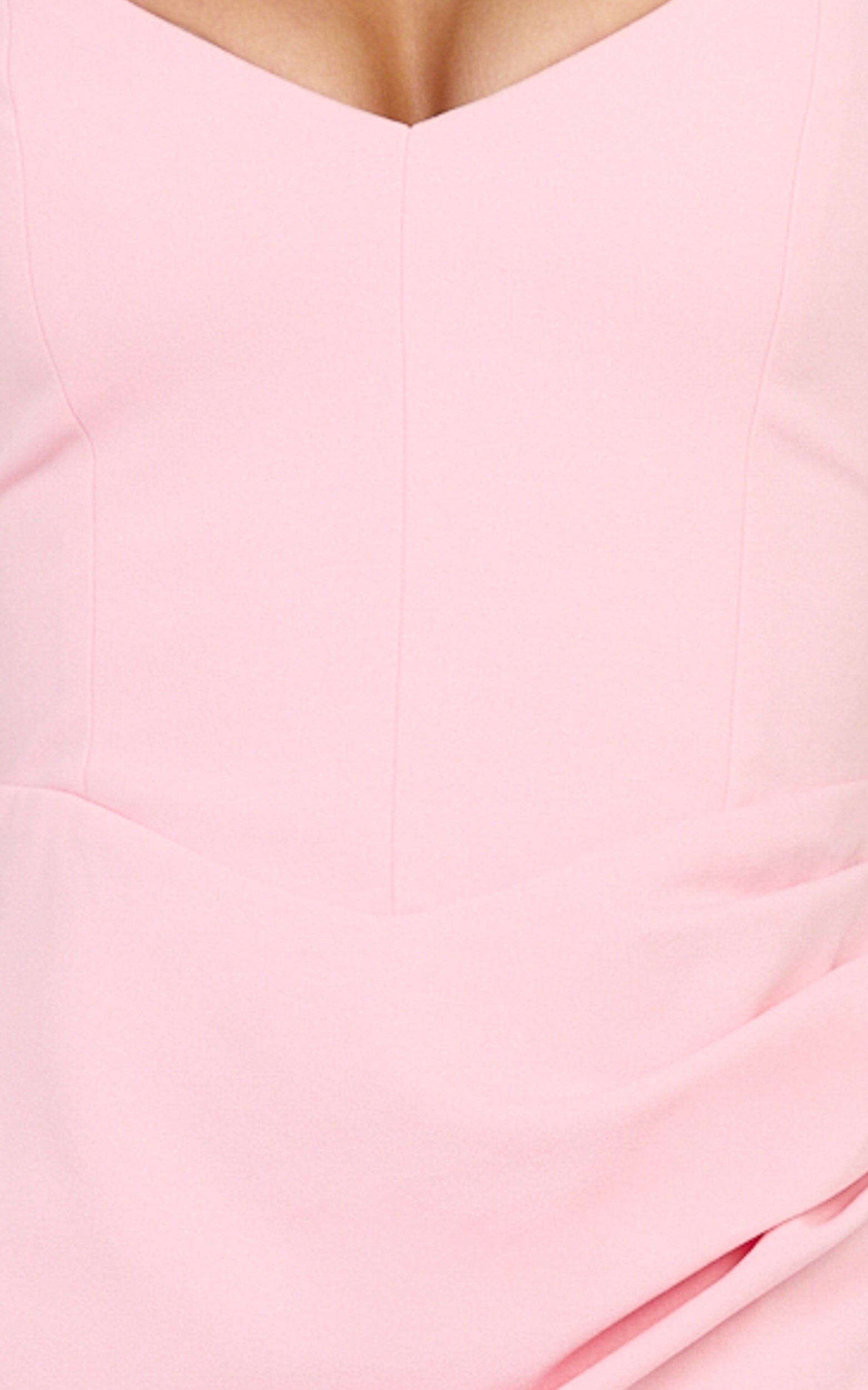Malibu Maxi Dress - Off Shoulder High Split Dress in Pink - View 6