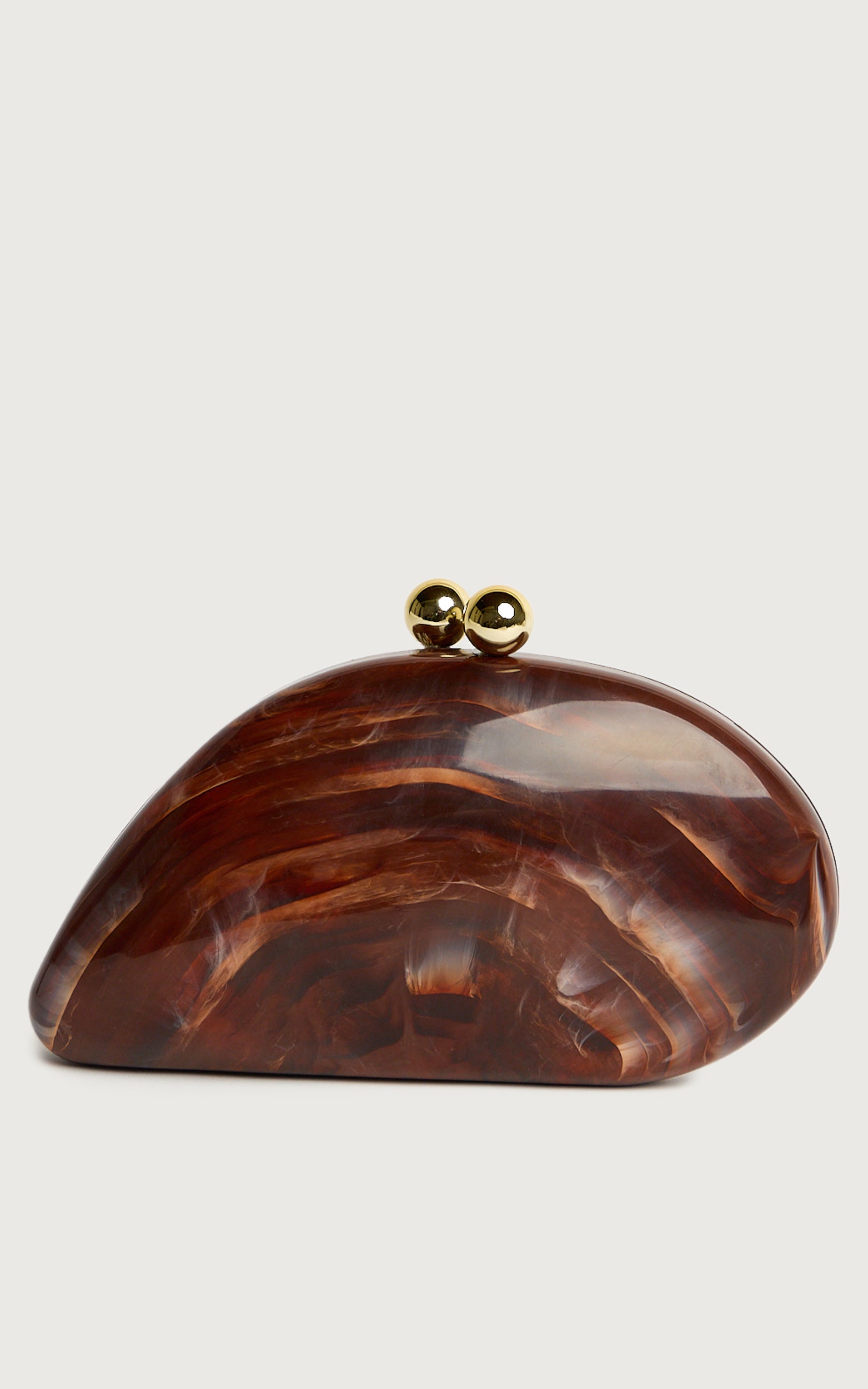 Lola Bag - Marble Clutch Bag in Brown - View 2