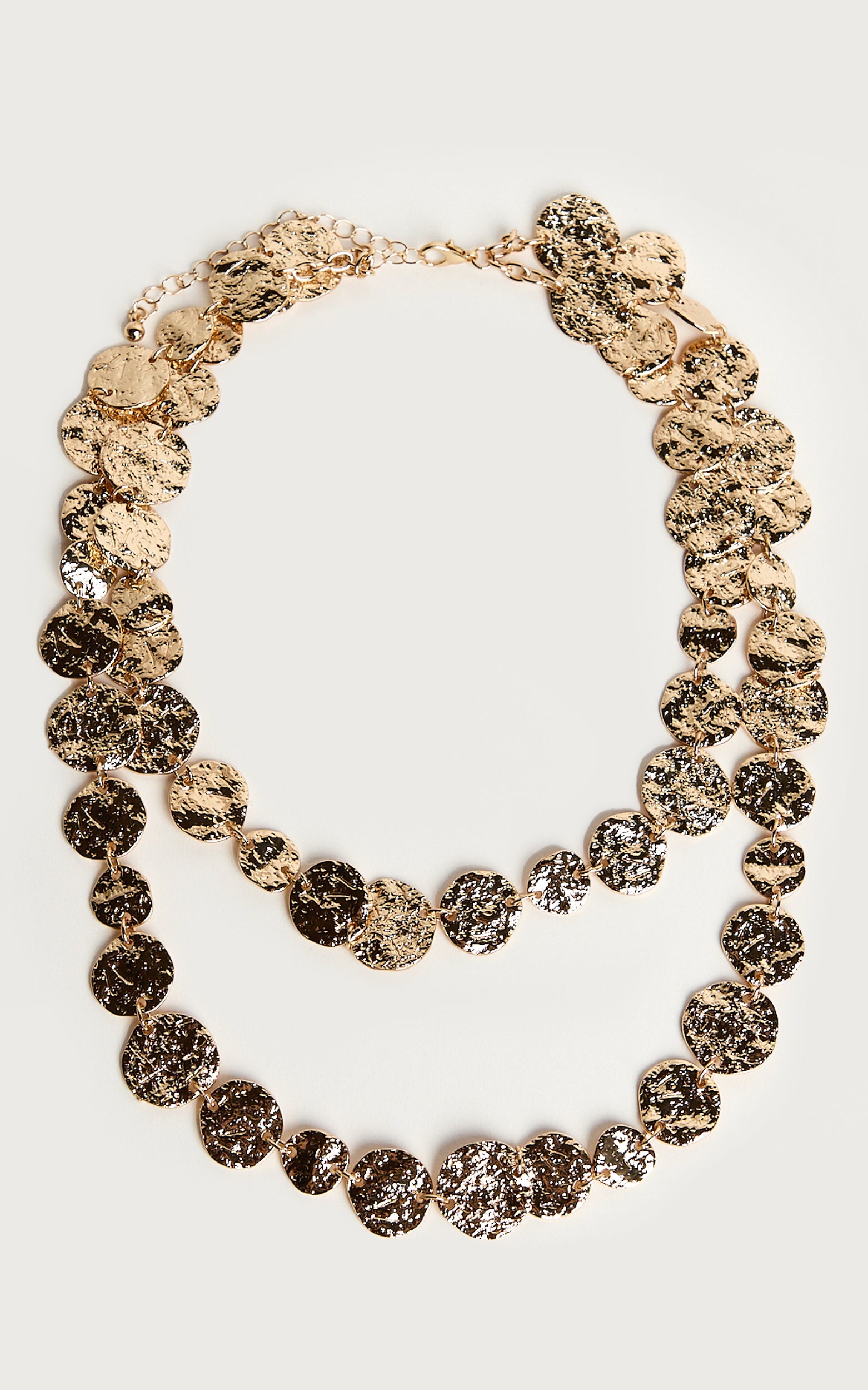 Candice Necklace - Double Layered Necklace in Gold - View 2