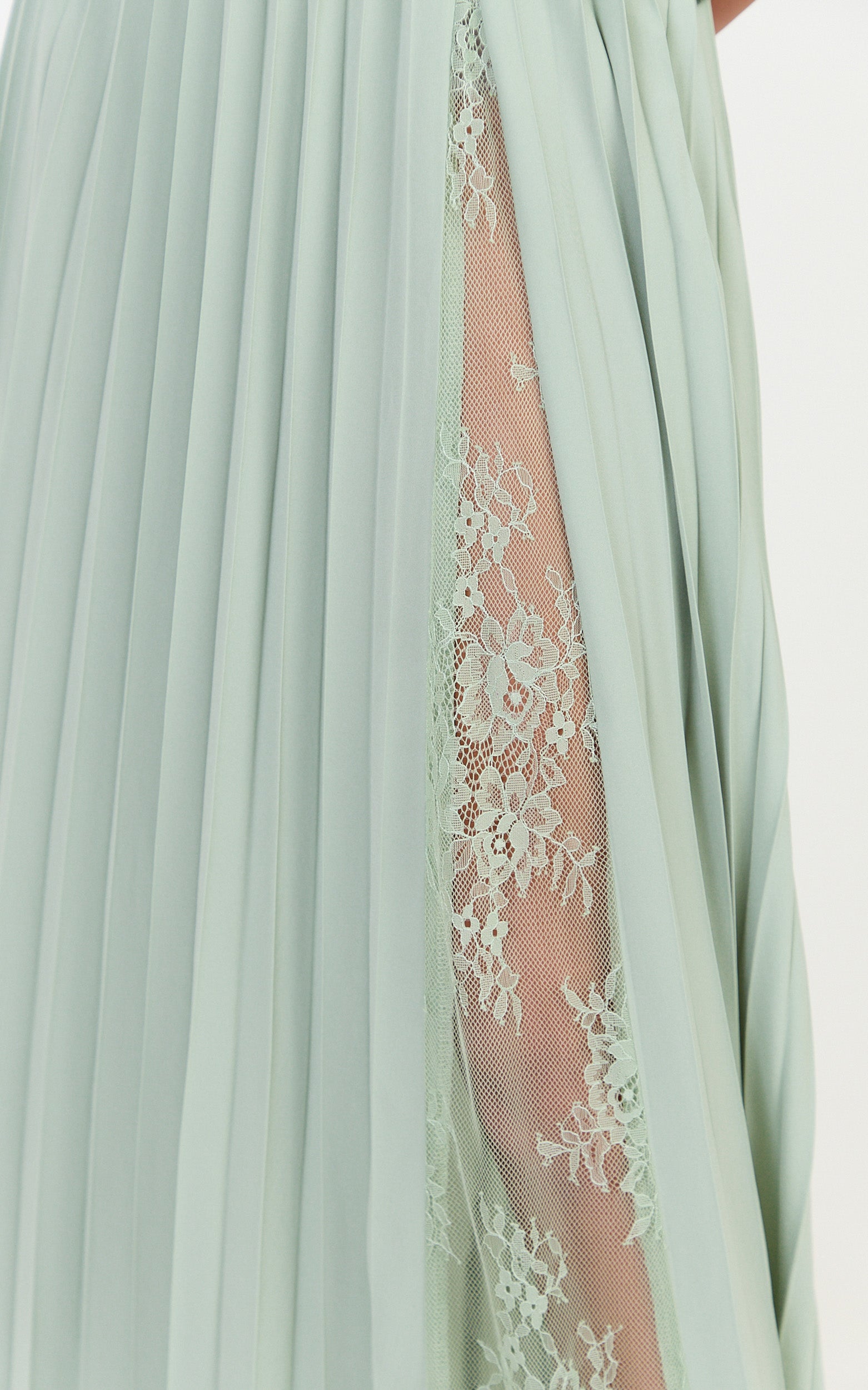 Dani Two Piece Top and Skirt Set - Corset Halter Top And Pleated Skirt Set in Green - View 8