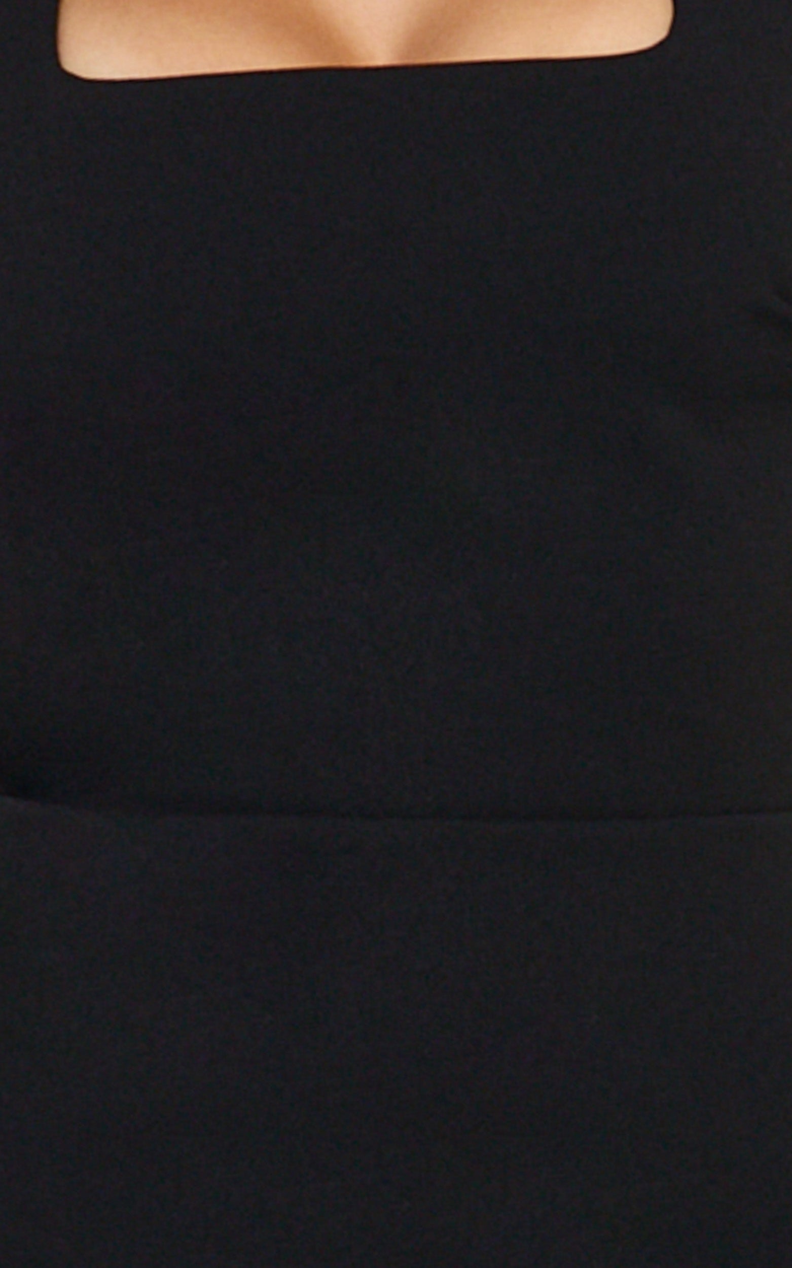 Holly Midi Dress - Halter Neck Column Dress in Black - View 6