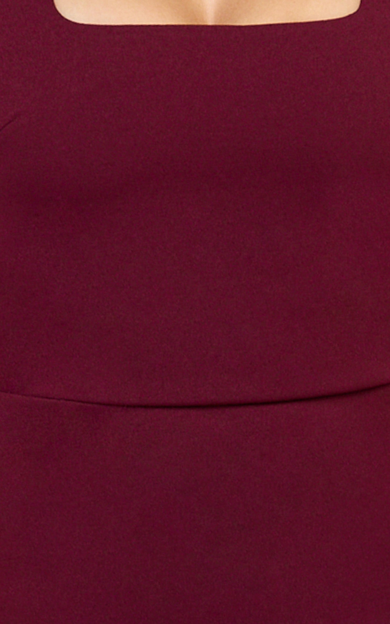 Holly Midi Dress - Halter Neck Column Dress in Wine - View 6