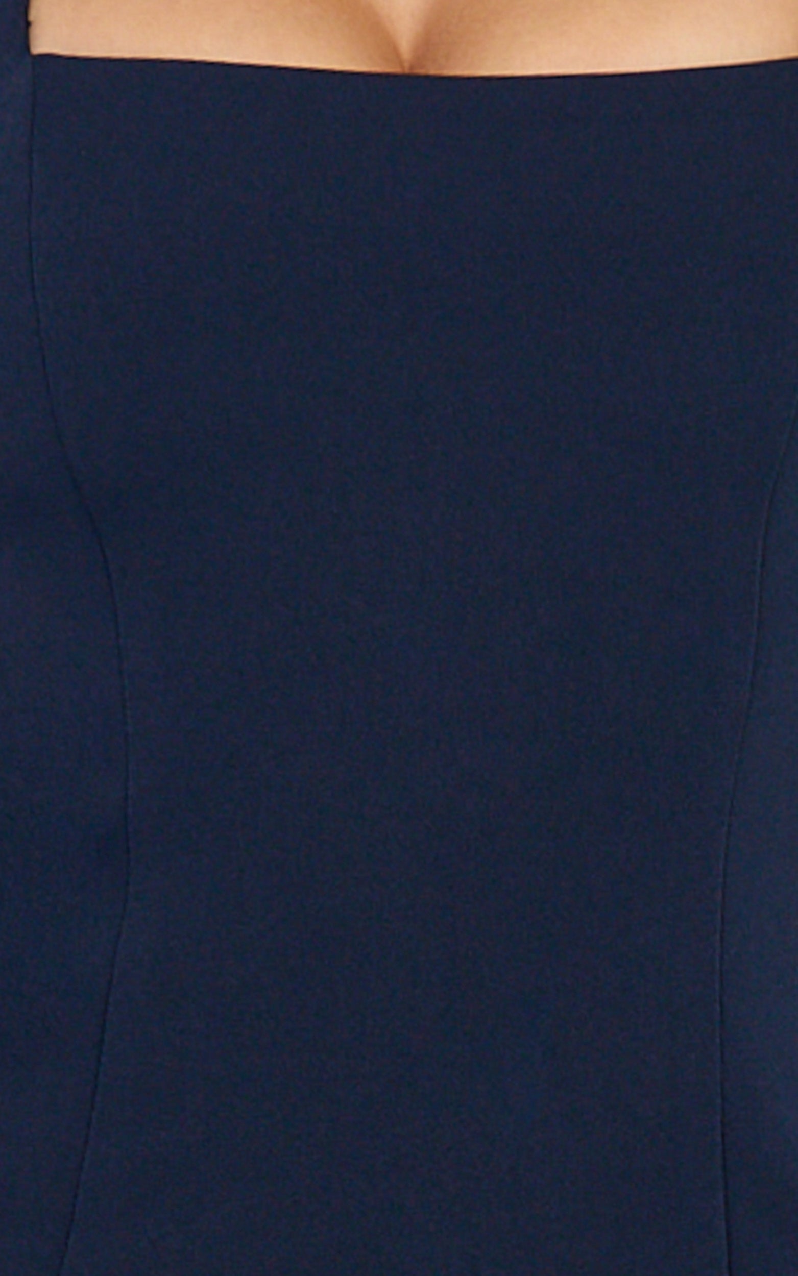 Loretta Maxi Dress - Contrast Halter Neck Pleated Dress in Navy - View 6