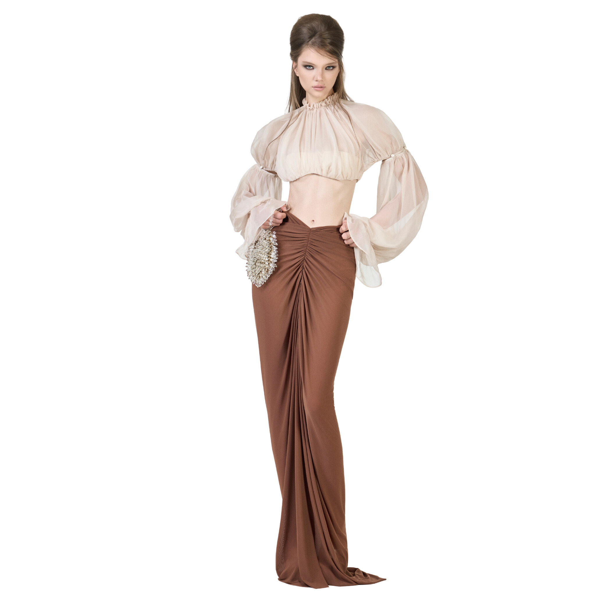SHADOW SKIRT (BROWN) - 2