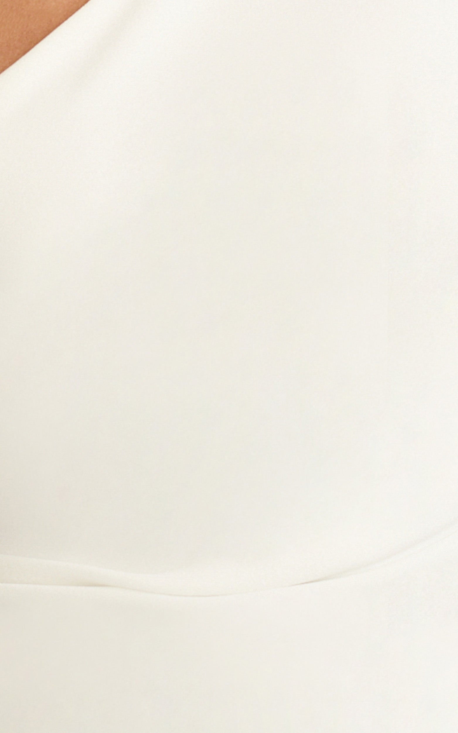 Criselda Maxi Dress - One Shoulder Maxi Dress in White - View 6