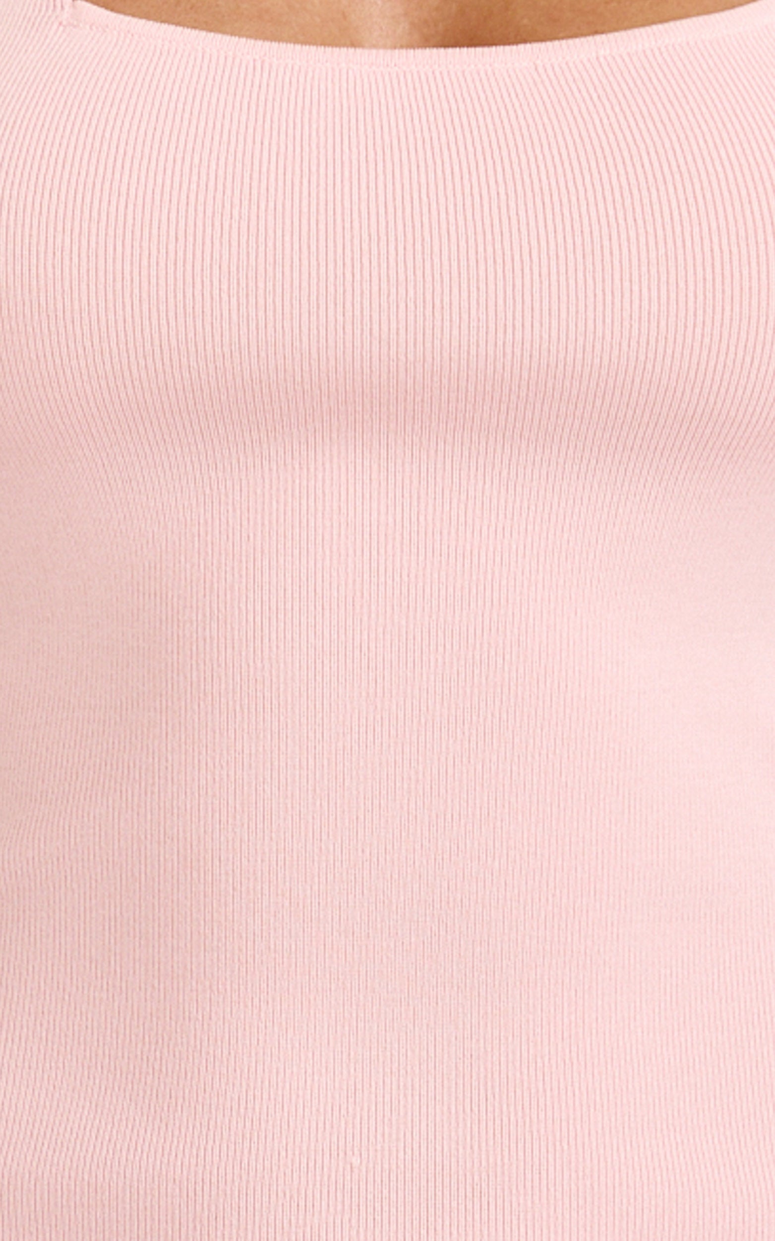 Barbara Maxi Dress - Halter Scoop Neck Contrast Georgette Dress in Pink - View 6