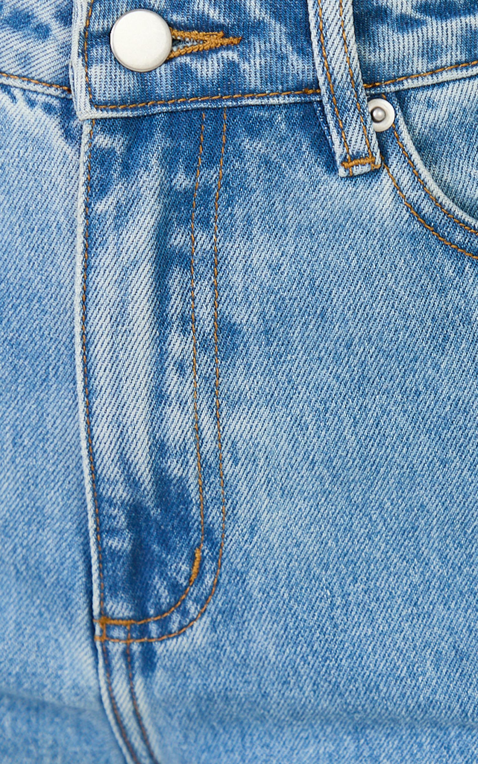 Billie Jeans - High Waisted Recycled Cotton Mom Denim Jeans in Light Mid Blue - View 6