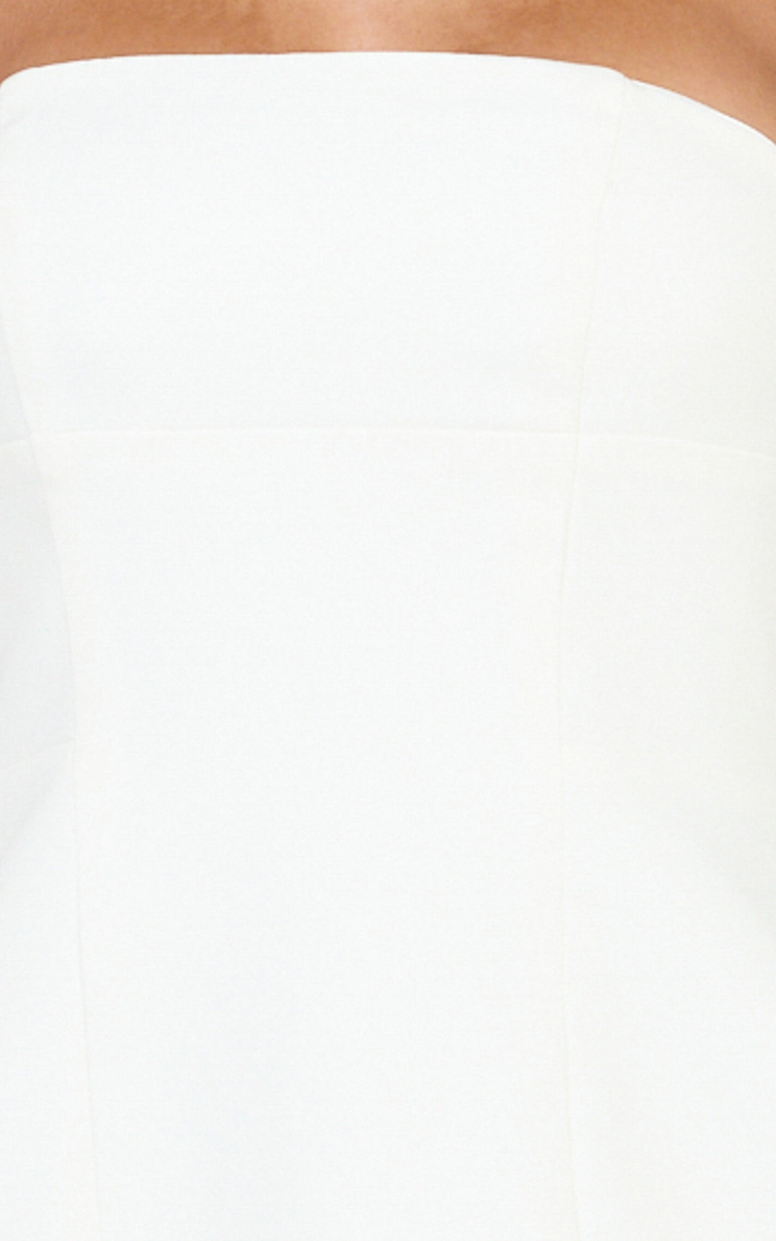 Catharine Mini Dress - Strapless A Line Dress in White - View 9