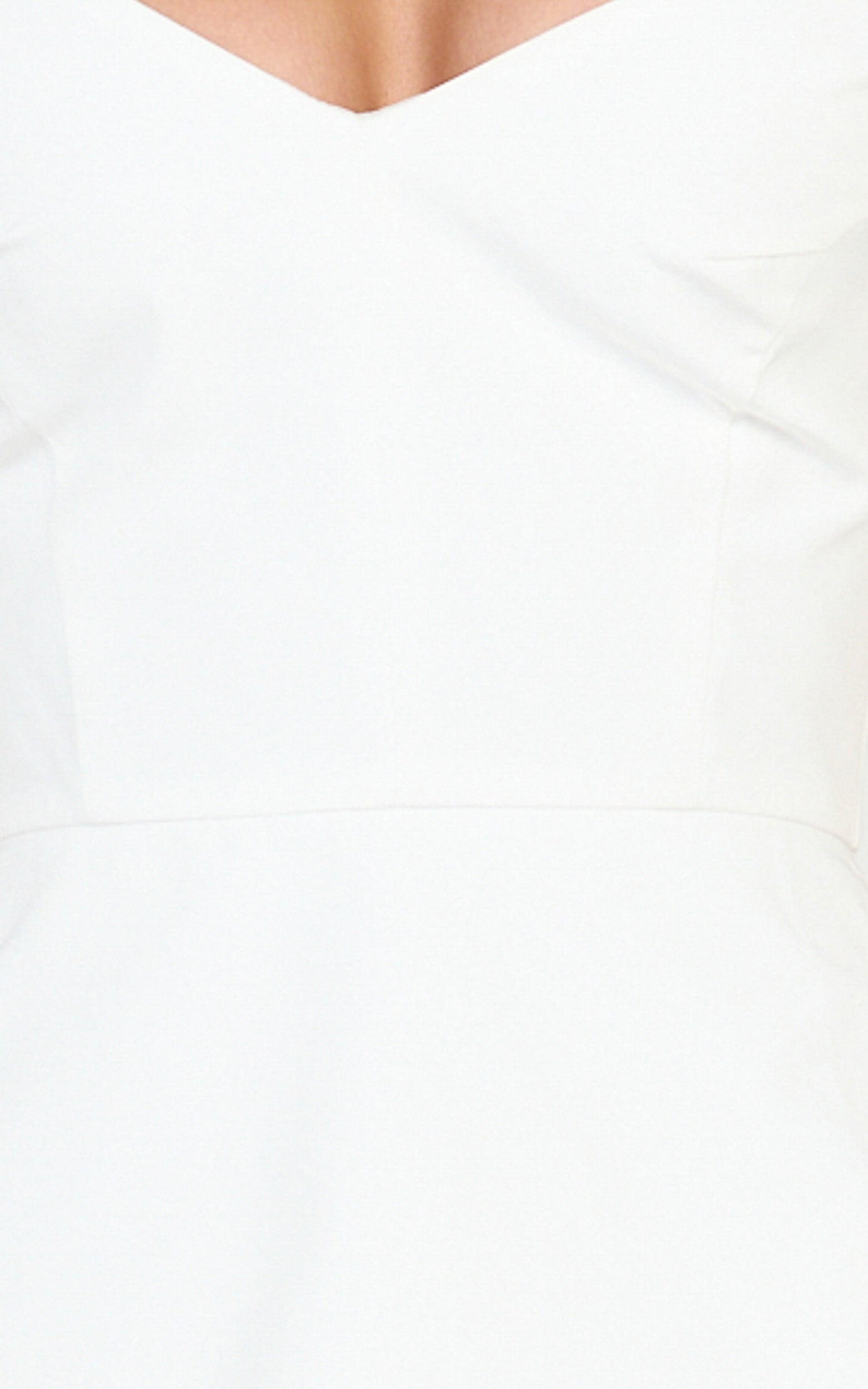 Izara Mini Dress - Off Shoulder Pleated Dress in Off White - View 9