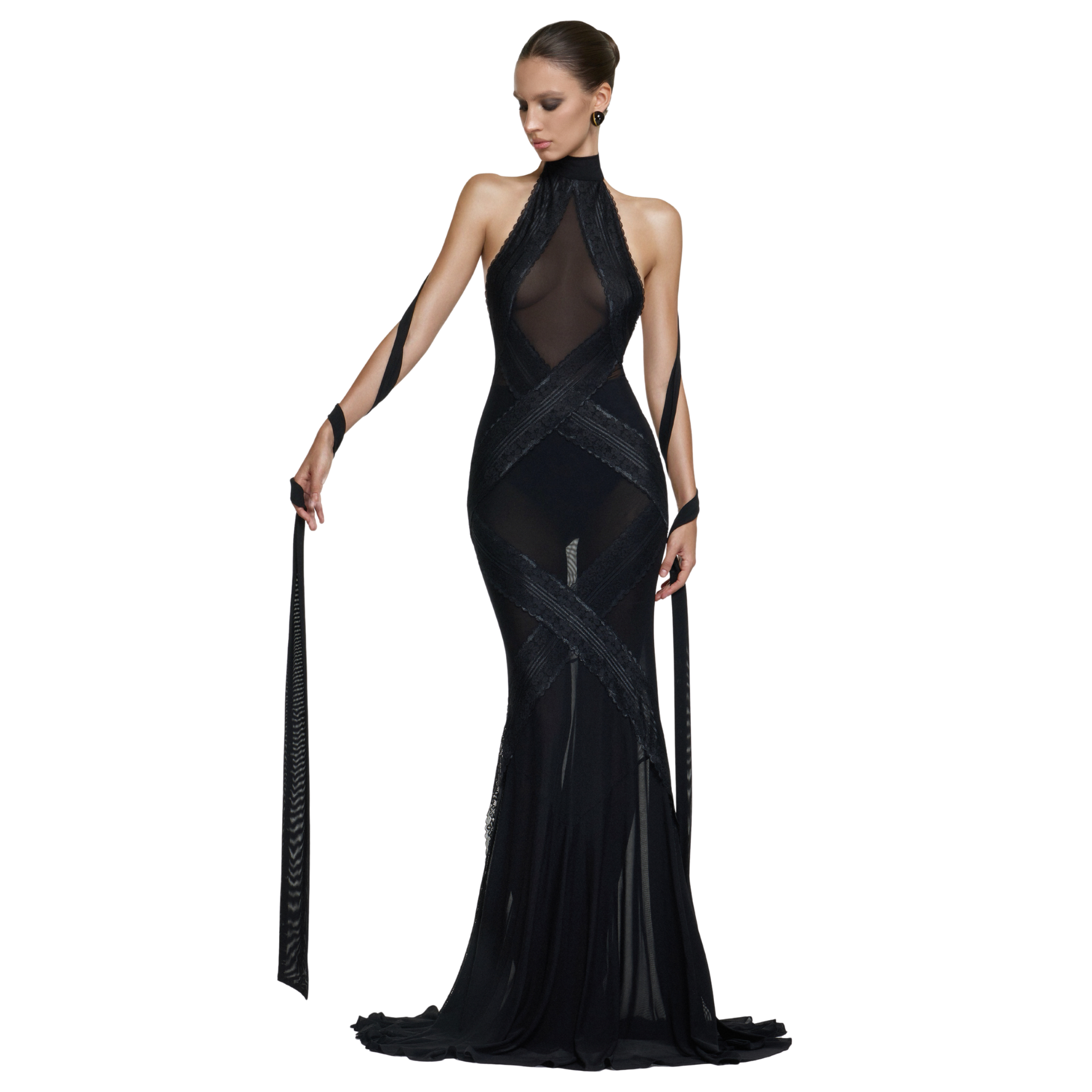 SLICK DRESS ( BLACK )