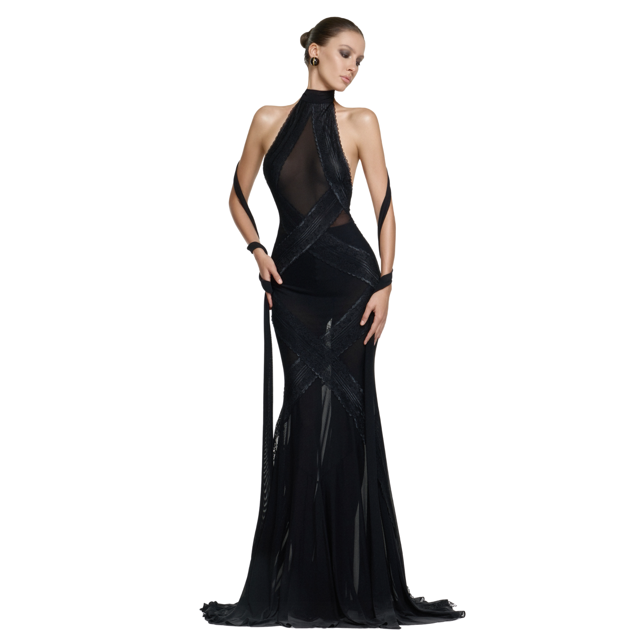 SLICK DRESS ( BLACK ) - 3