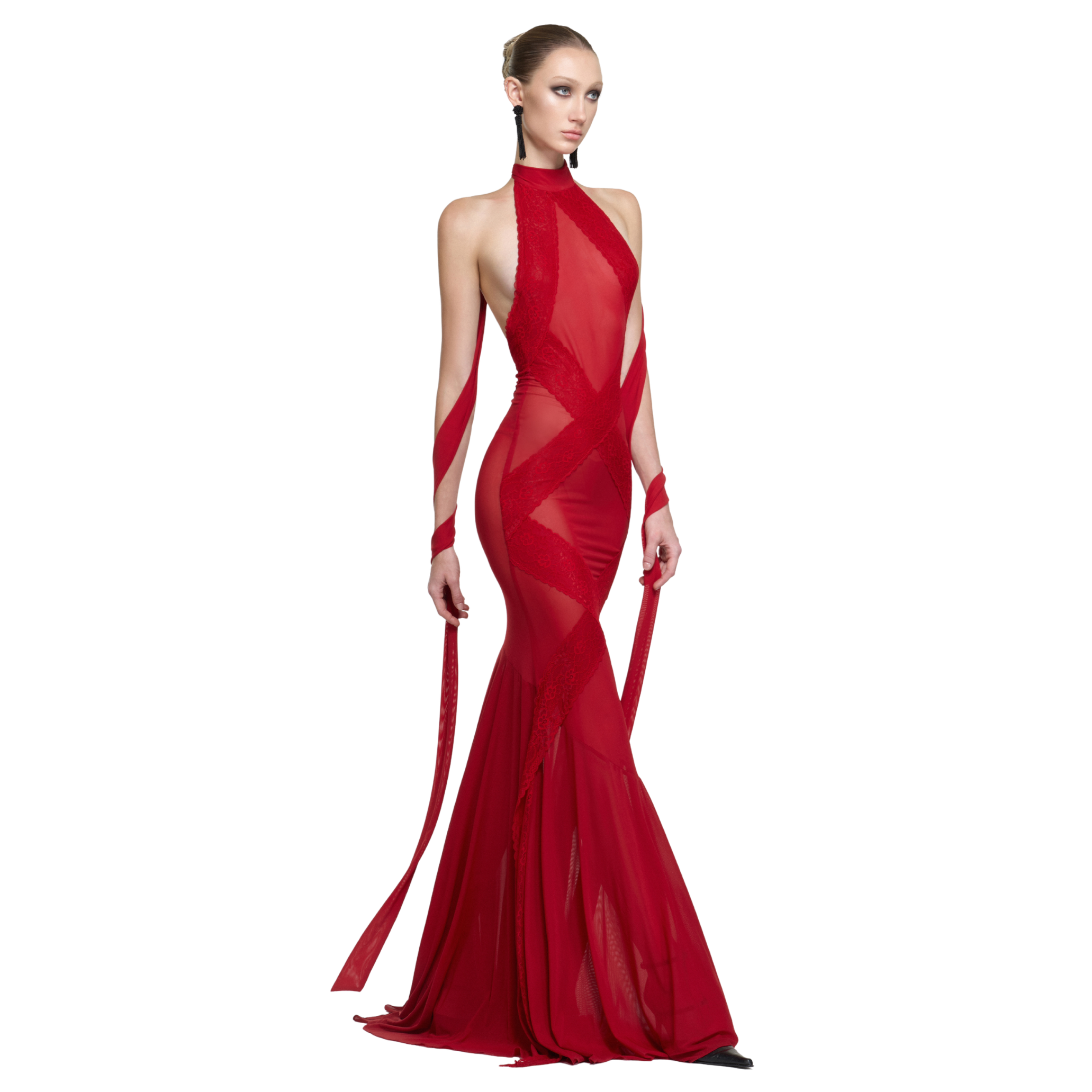 SLICK DRESS ( RED ) - 1