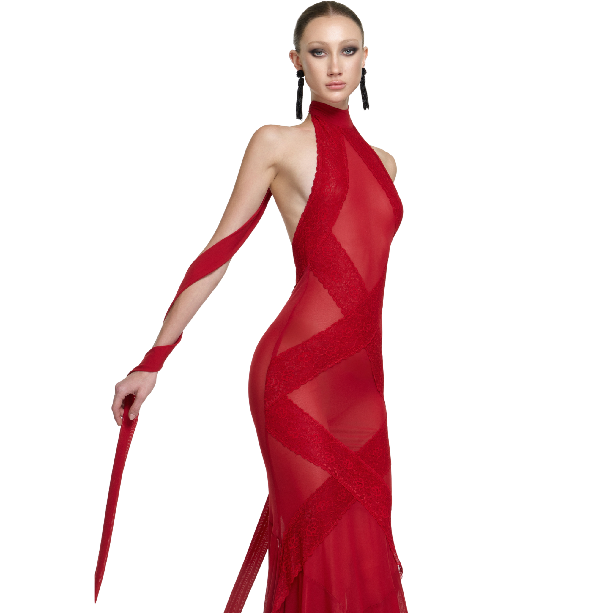 SLICK DRESS ( RED ) - 2